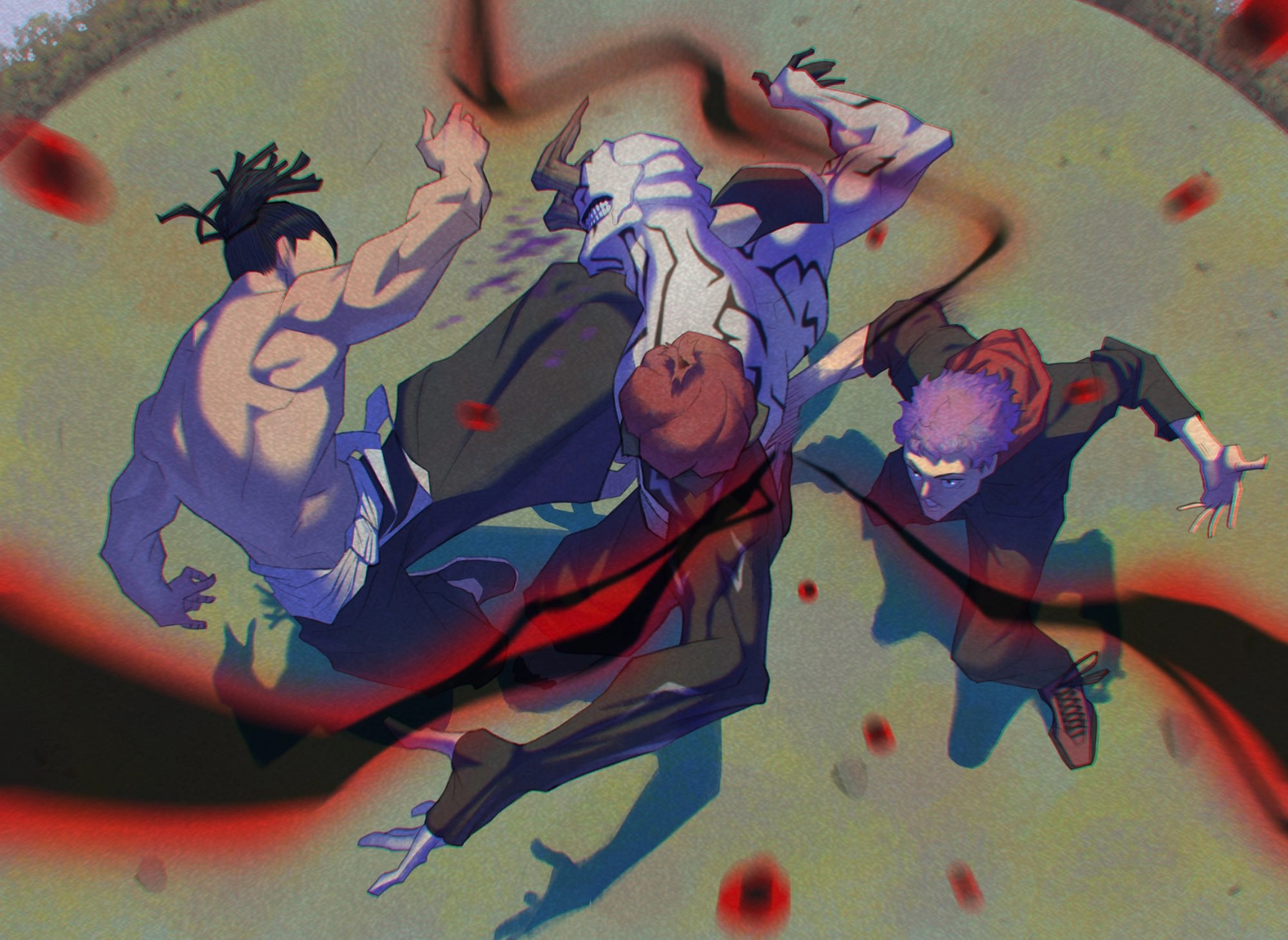 Itadori and Todo vs Hanami!