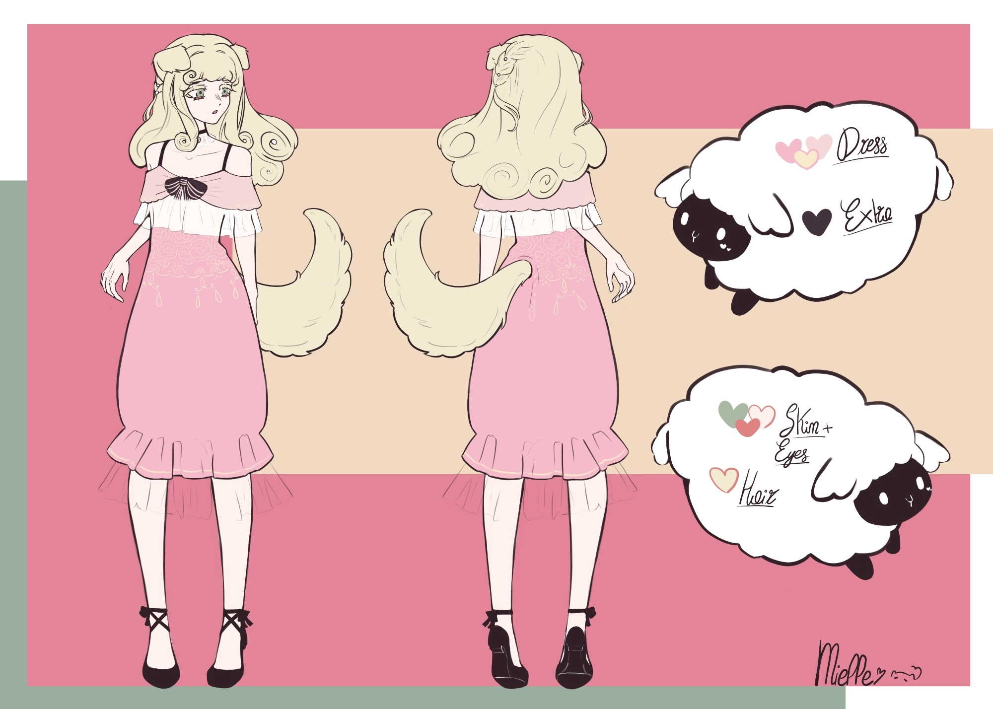 Reference sheet of my Oc, I'm not amazing at them but I'm doing my best everyday to improve them!