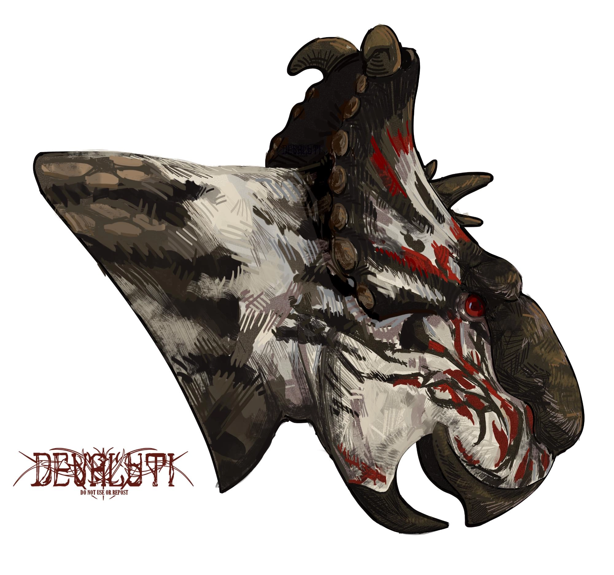 A quick Pachyrhinosaurus headshot for fun (°〇°)