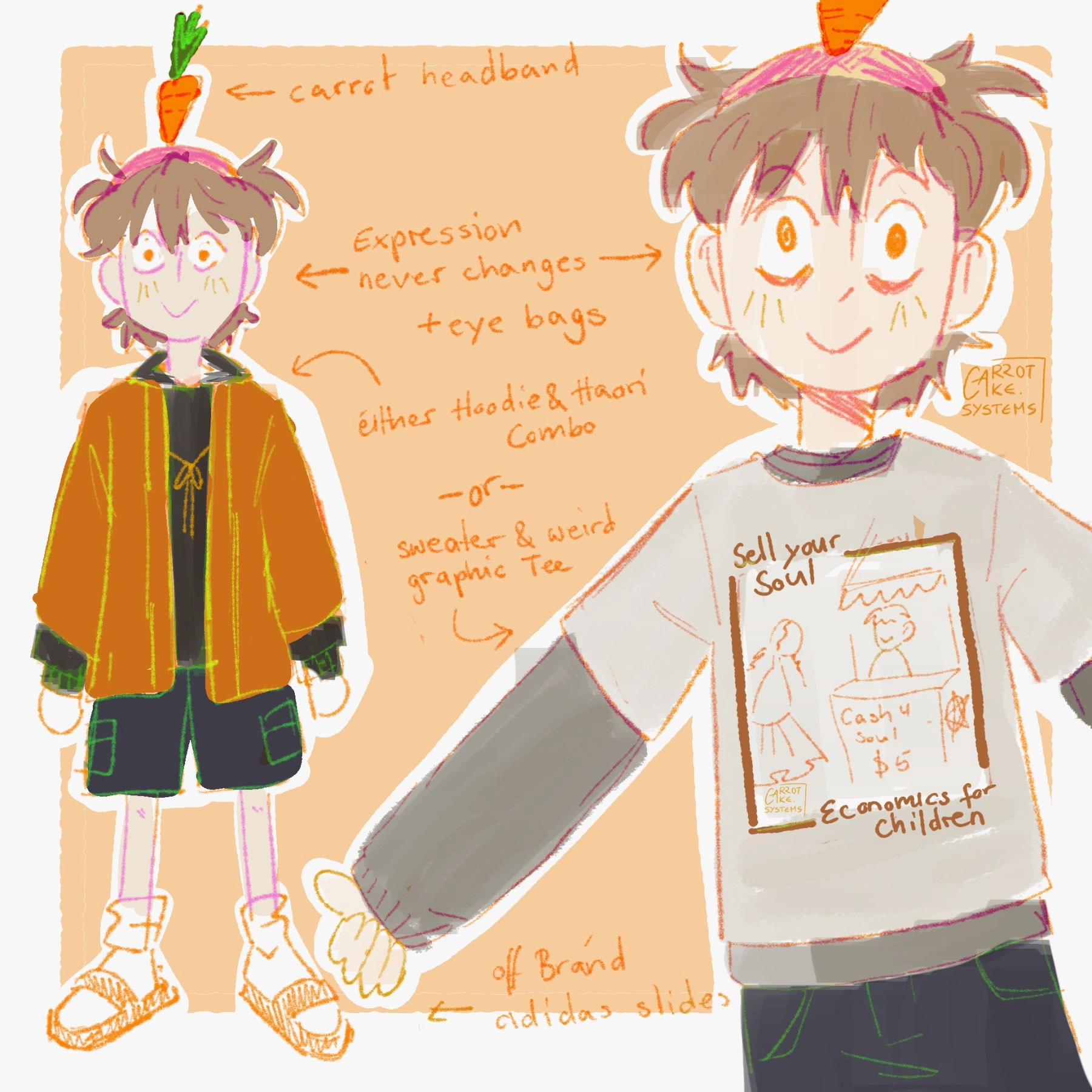 quick little sona doodle. really makes sense for me to be on kirke when my brand has been a carrot since elementary school