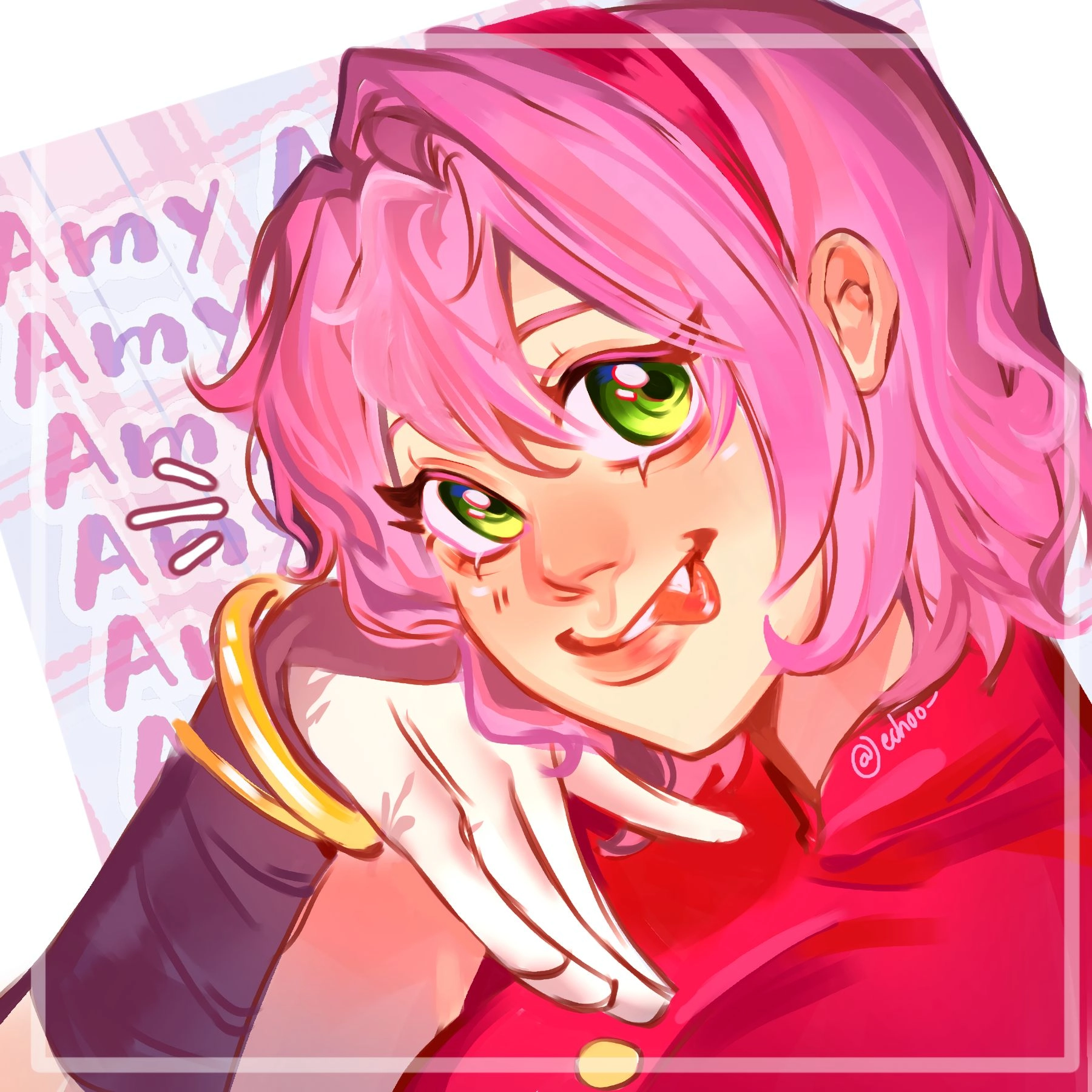 Amy human version 🐽🍧! I made her a little cutie (⁠´⁠ε⁠｀⁠ ⁠)