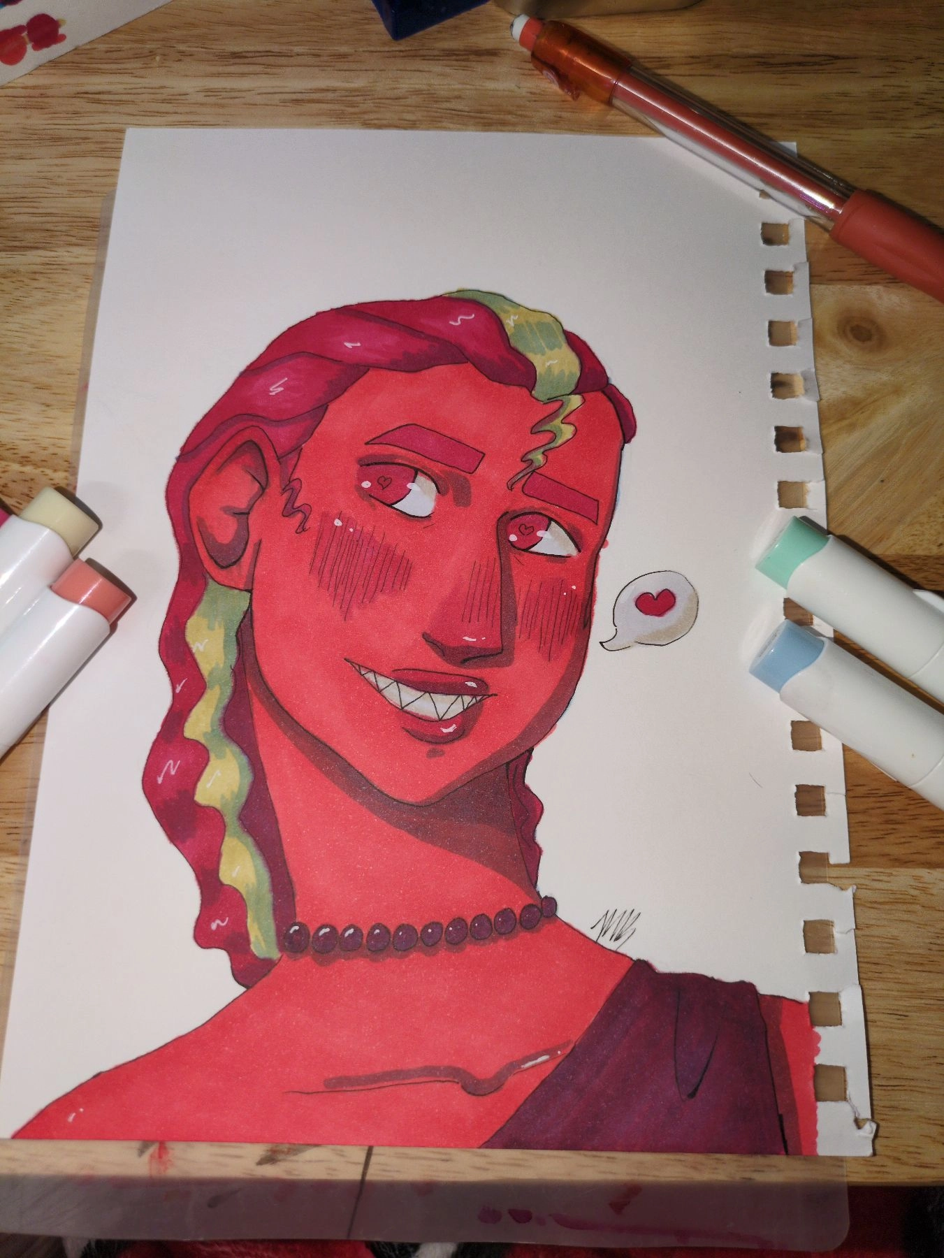 Did a 3 marker challenge with my boyfriend but with a twist where we could use 2 of the other's as long as it was mixed with out own. 