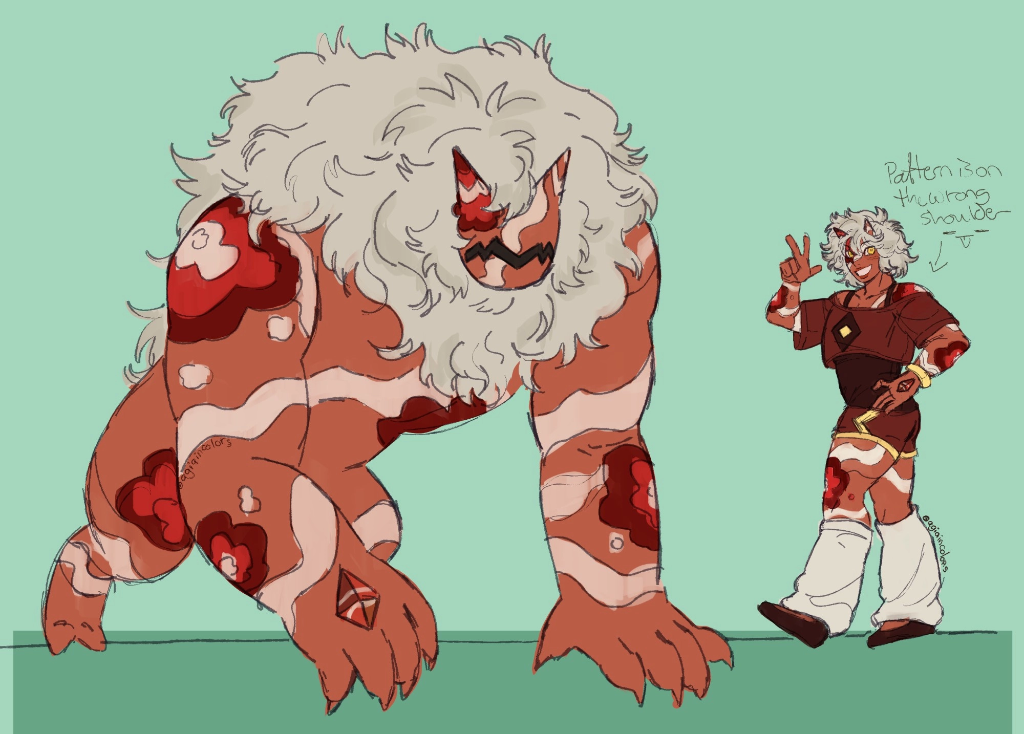 My Steven Universe Oc, Red Jasper! Or RJ for short. I love her sm it's driving me NUTS