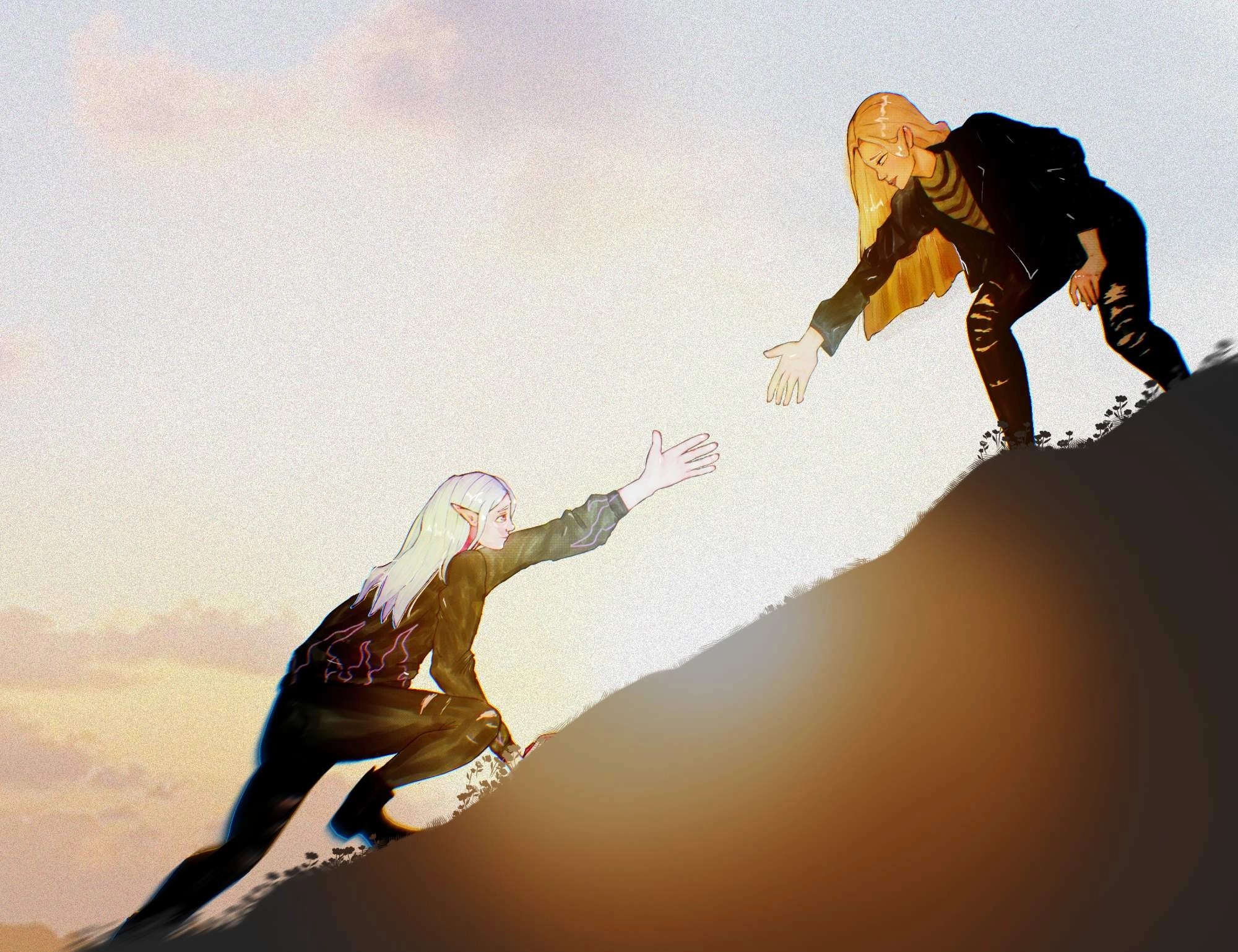 A recent commission done! The characters are Case and Harlow and belong to egg_legs on disc!