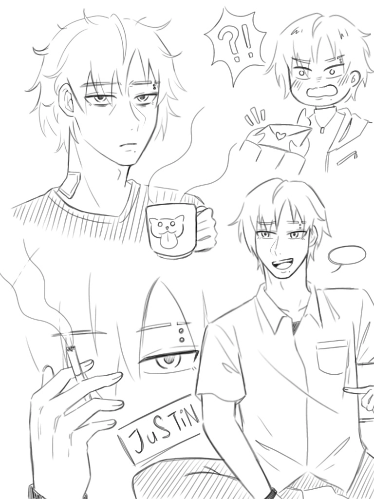 My OC of my webcomic，Justin!