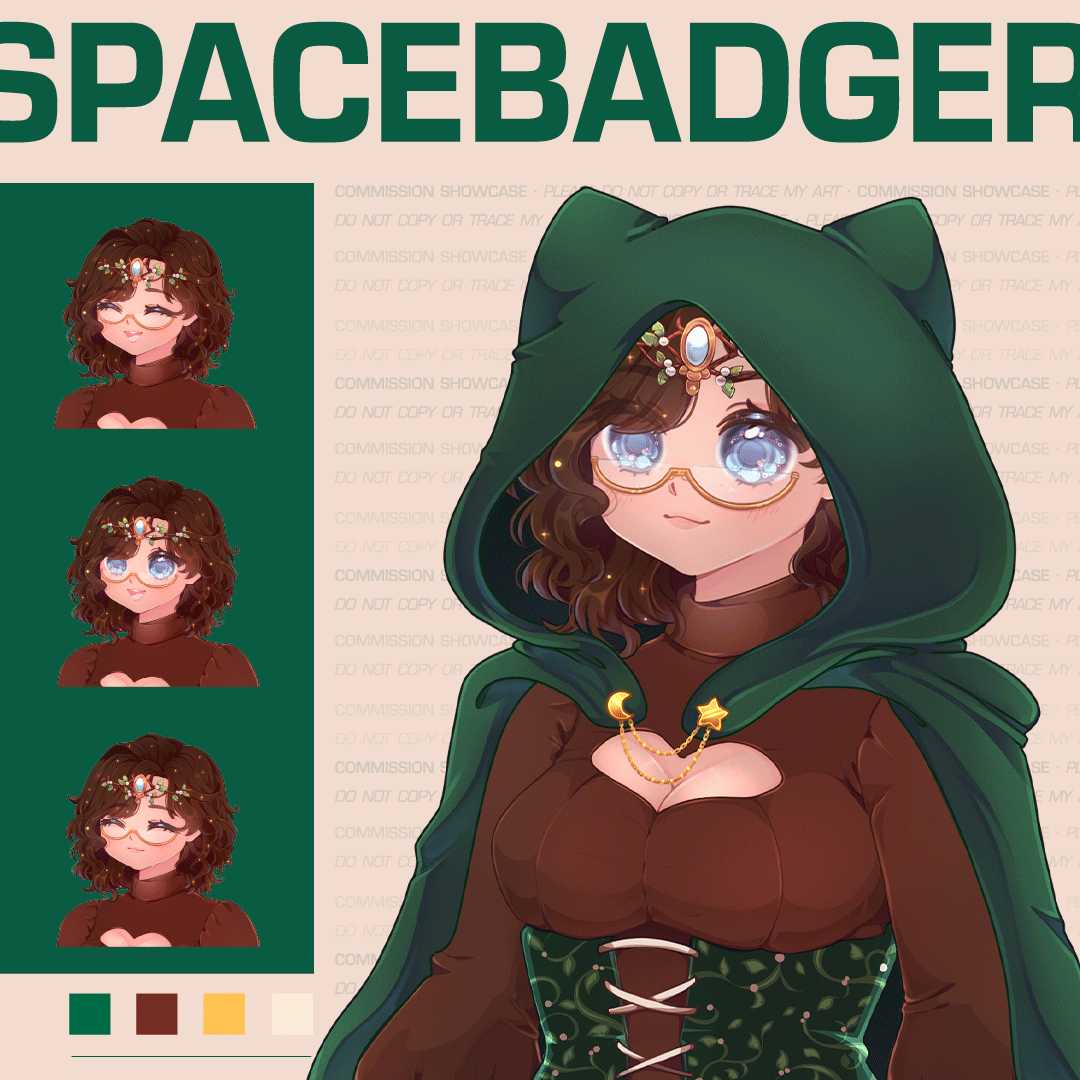 Anime Style Pngtuber Commission for @SpaceBadger777 ♥