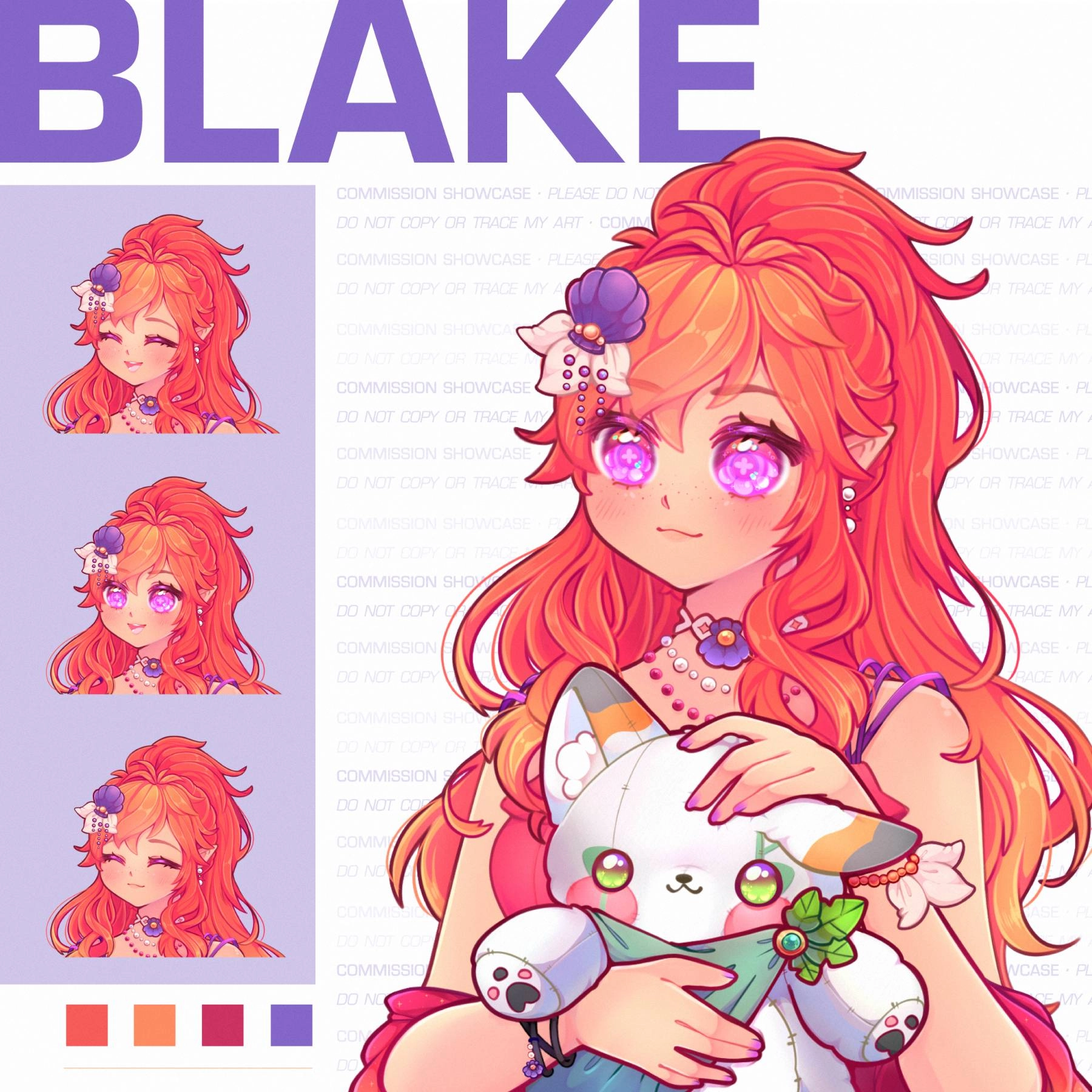 Anime Style Pngtuber Commission for @Blake ♥