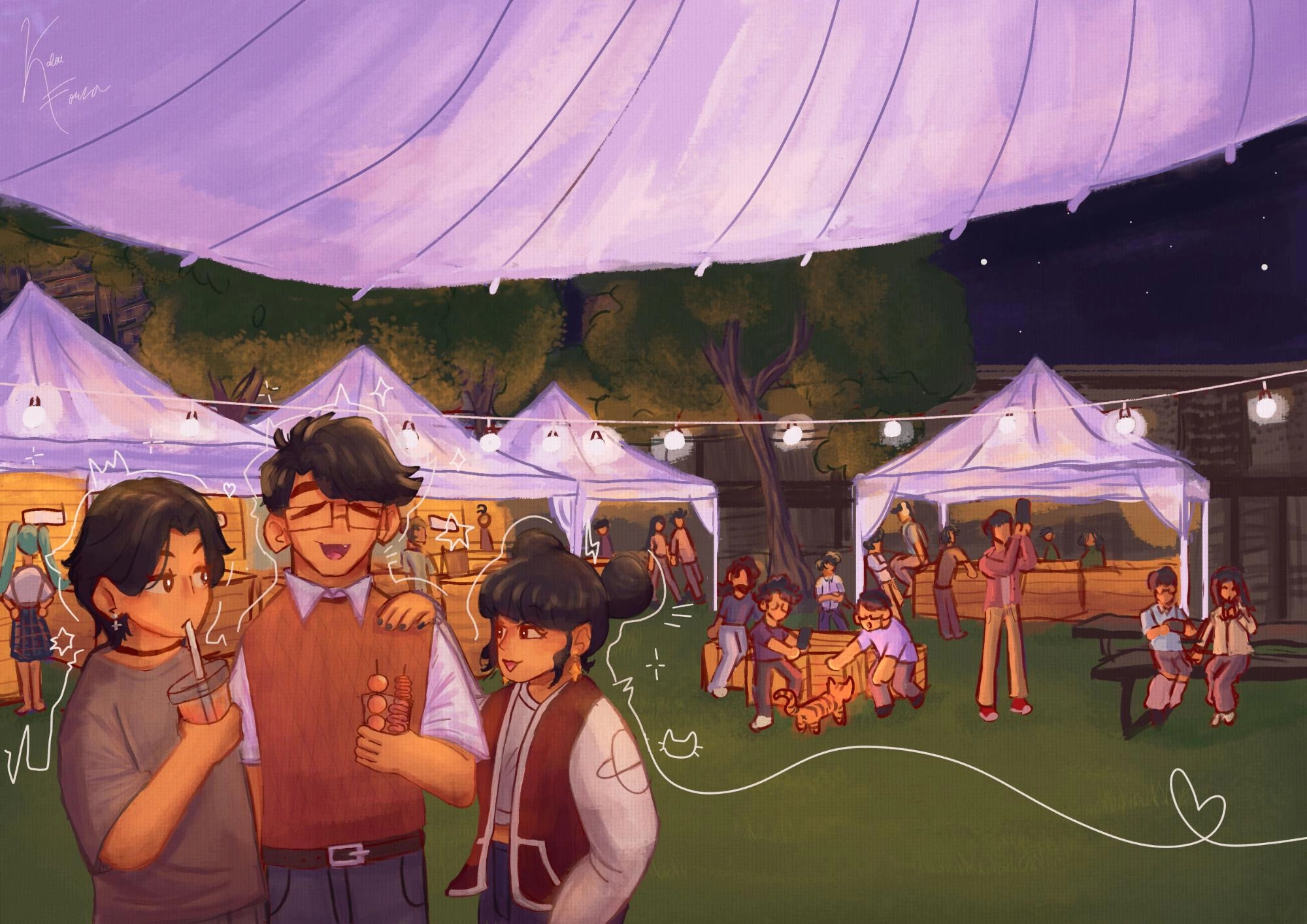 Night Market with Friends

Its the weekend and the three bandmates decide to head to the local night market in the city, enjoying all the atmosphere, music, and all the delicious food~ 