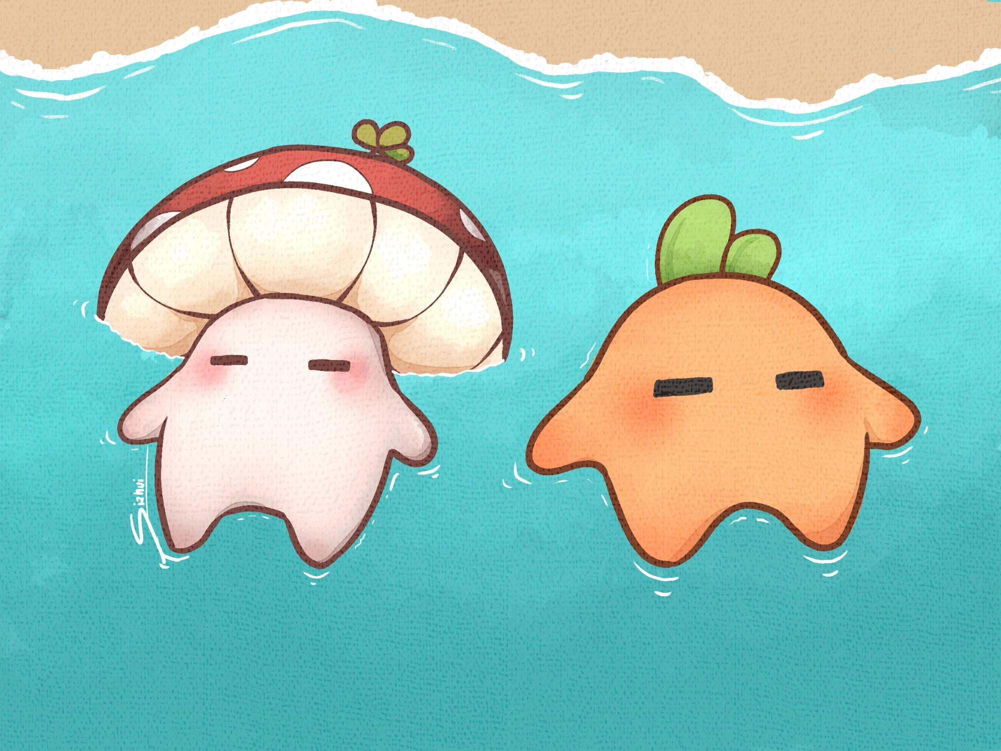 Drew my oc kino with carroty <3