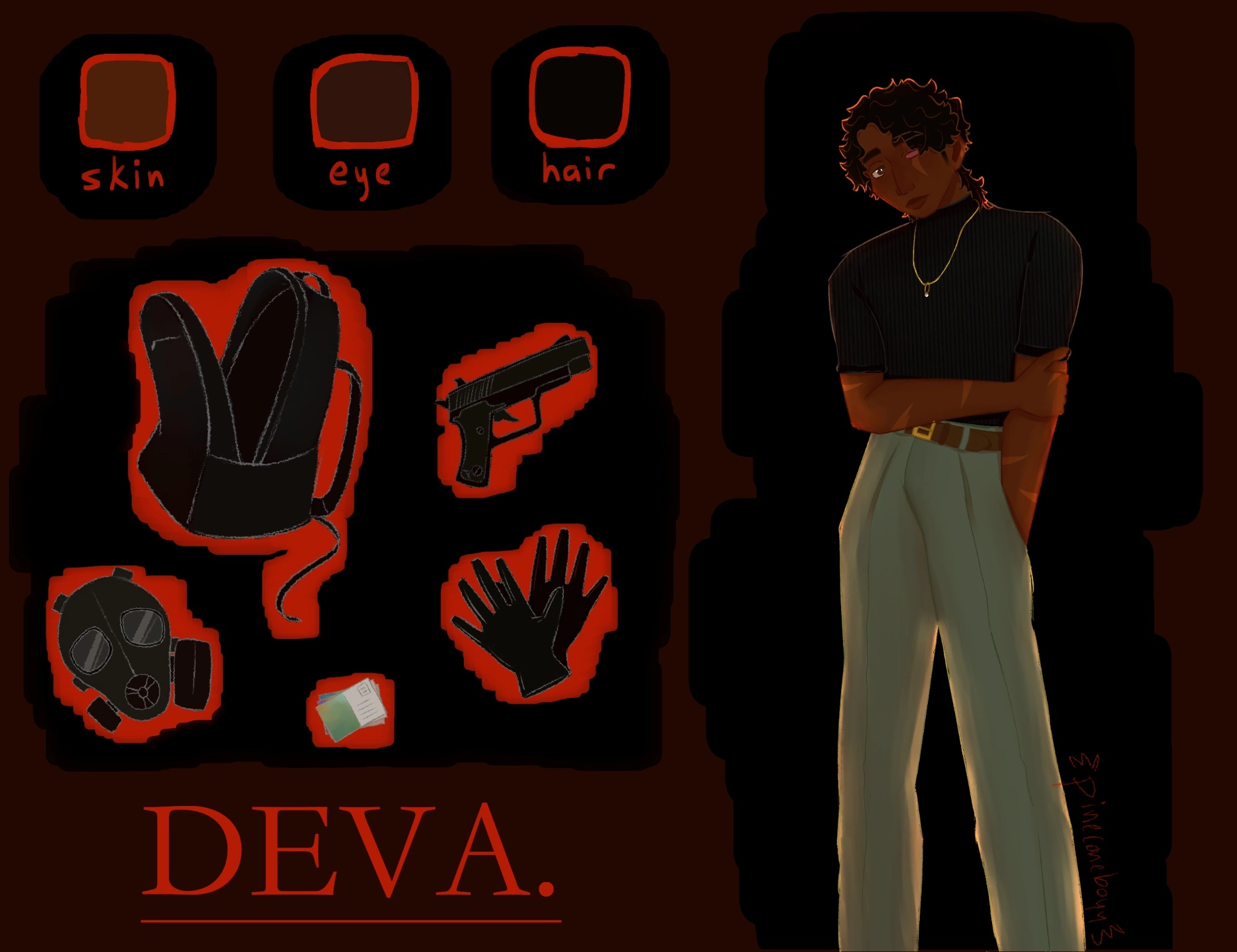 this is from april 2023!!! deva is an oc i made for a rp server i joined :3 freaking awesome yes dude