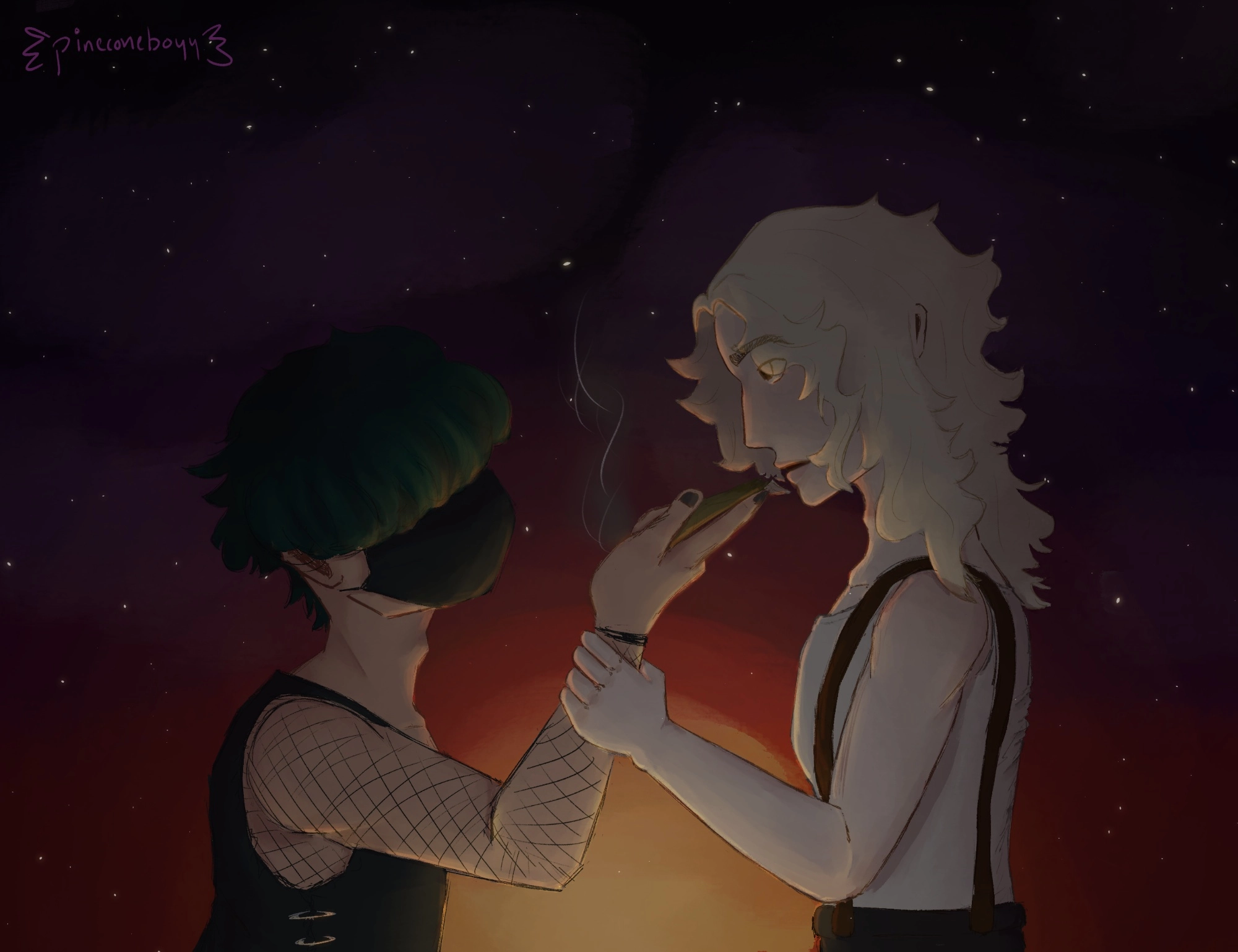 this is from january 2024!!! this was a commission for one of my friends for another friend's birthday!!!!