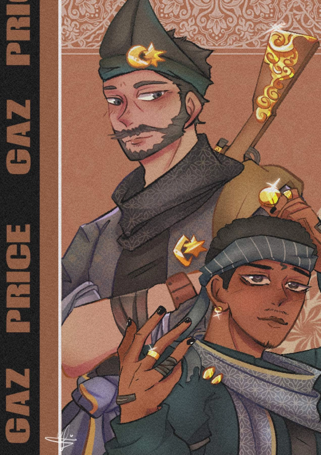 Price And Gaz in a traditinal outfit of Malaysia