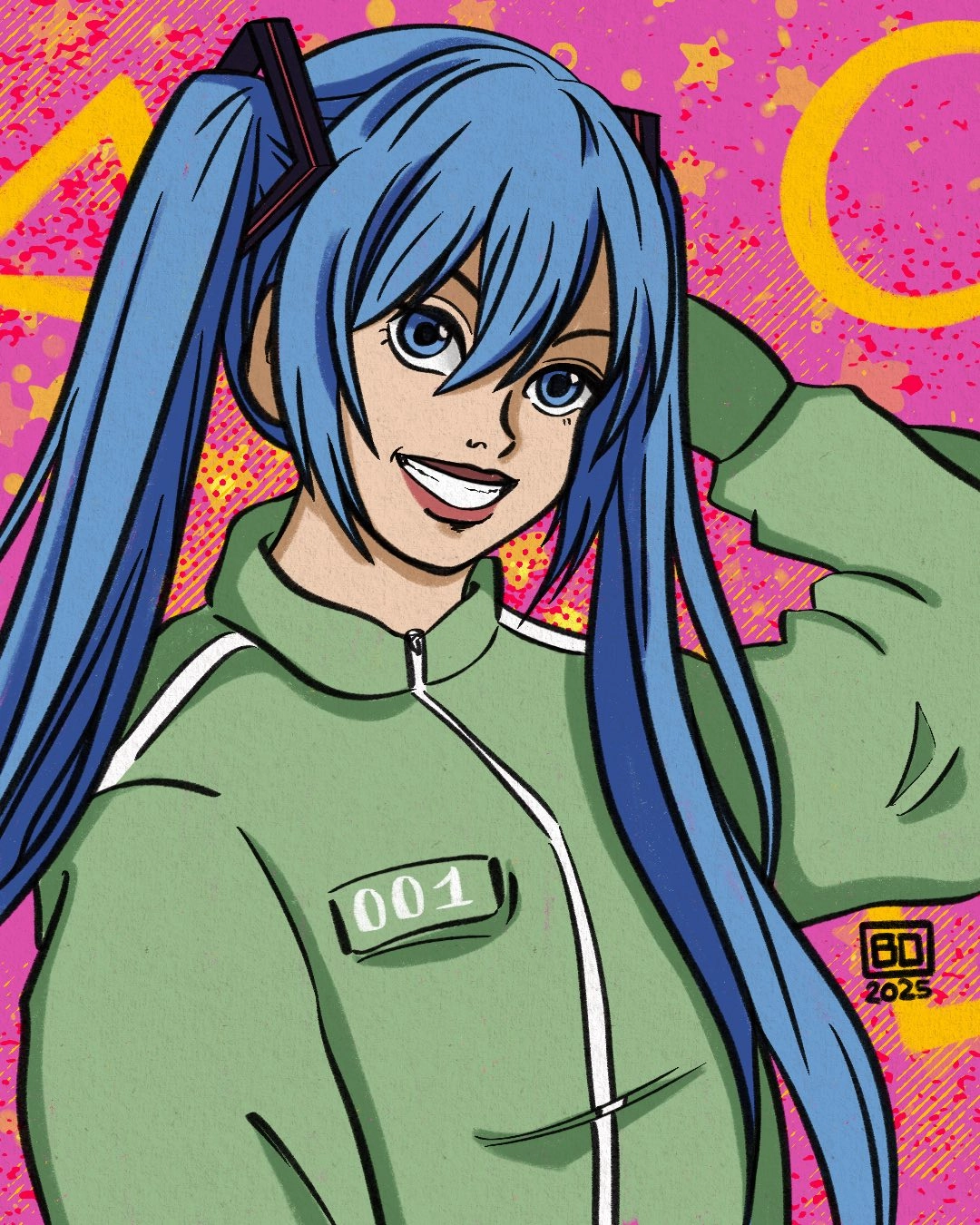 If Miku Hatsune was a Squid Game player! 
Digital drawing made with Procreate