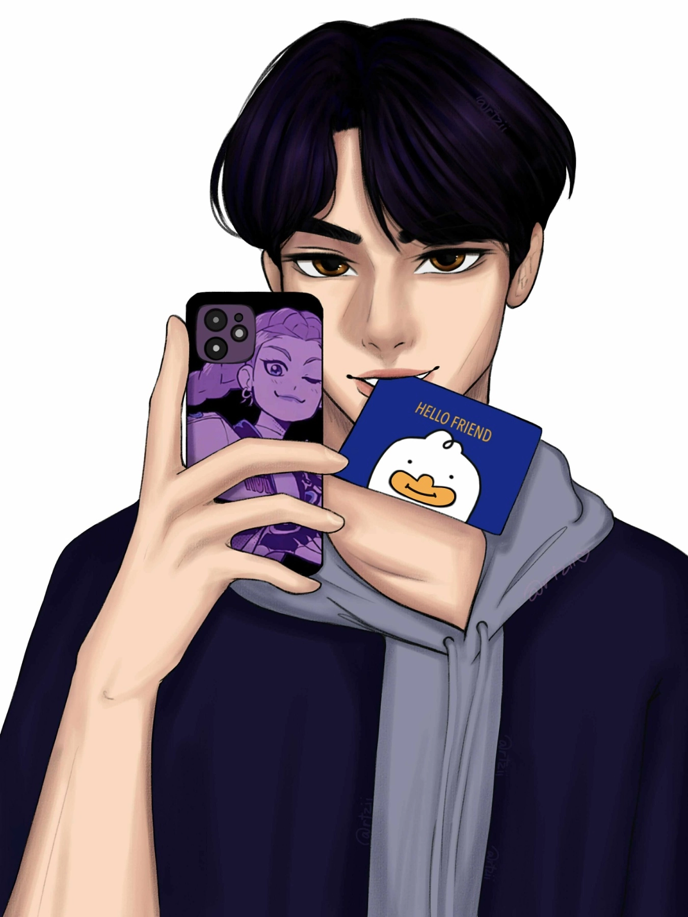 jinu fanart !!

i made this portrait referencing one of txt soobin's insta posts, i thought it seemed very fitting ^^