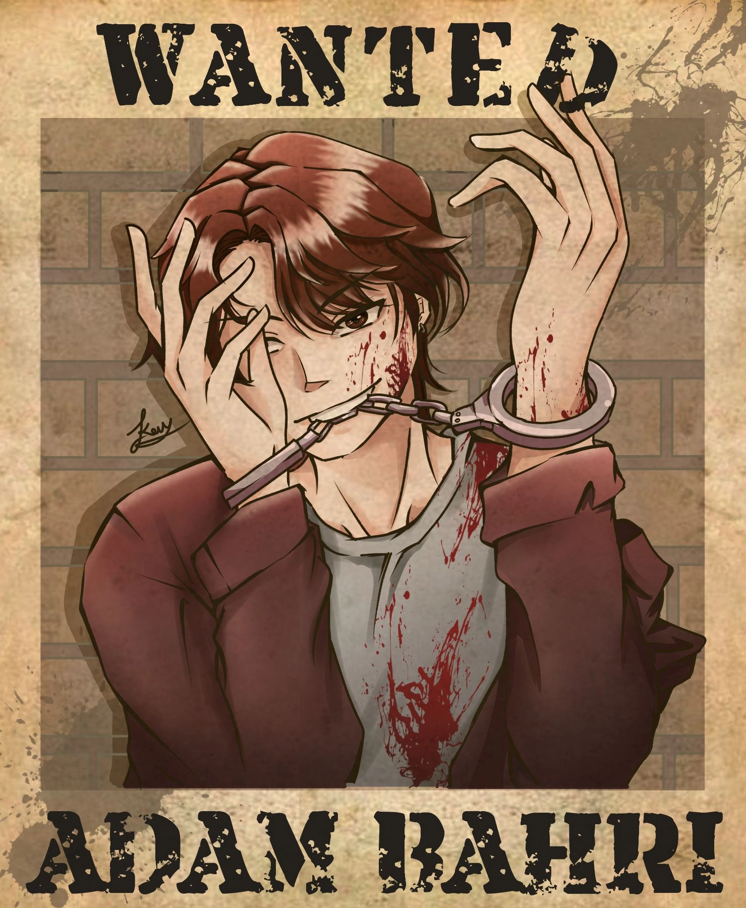 Fan art of Adam bahri, a character from The Guy Upstair. A webtoon of Hanza art.