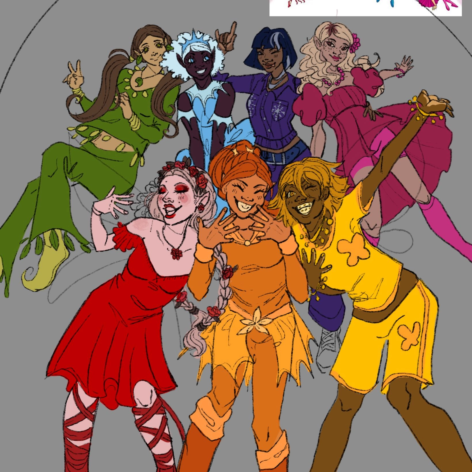 WIP Rainbow fairy redraw