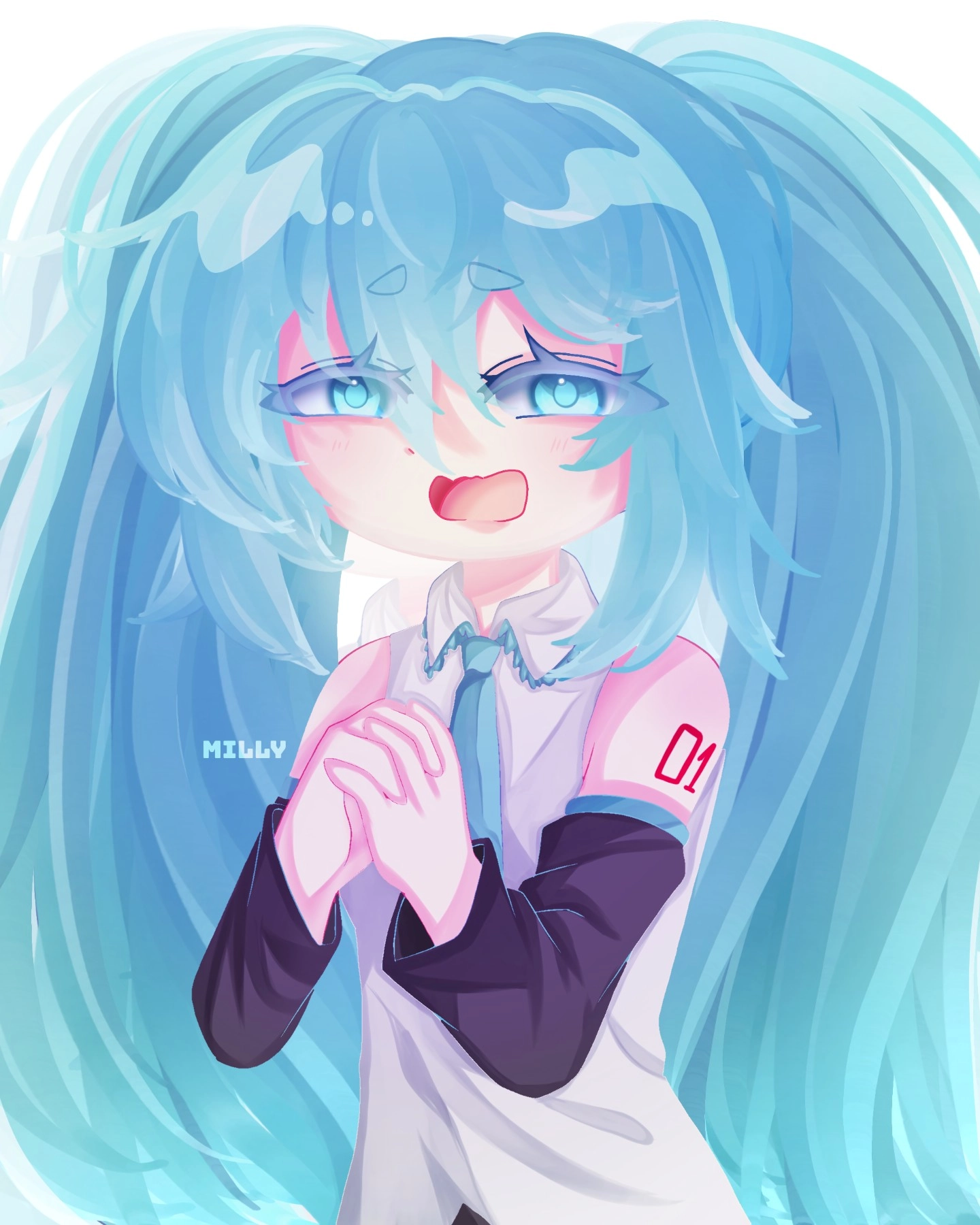It's Hatune Miku !! She's shy