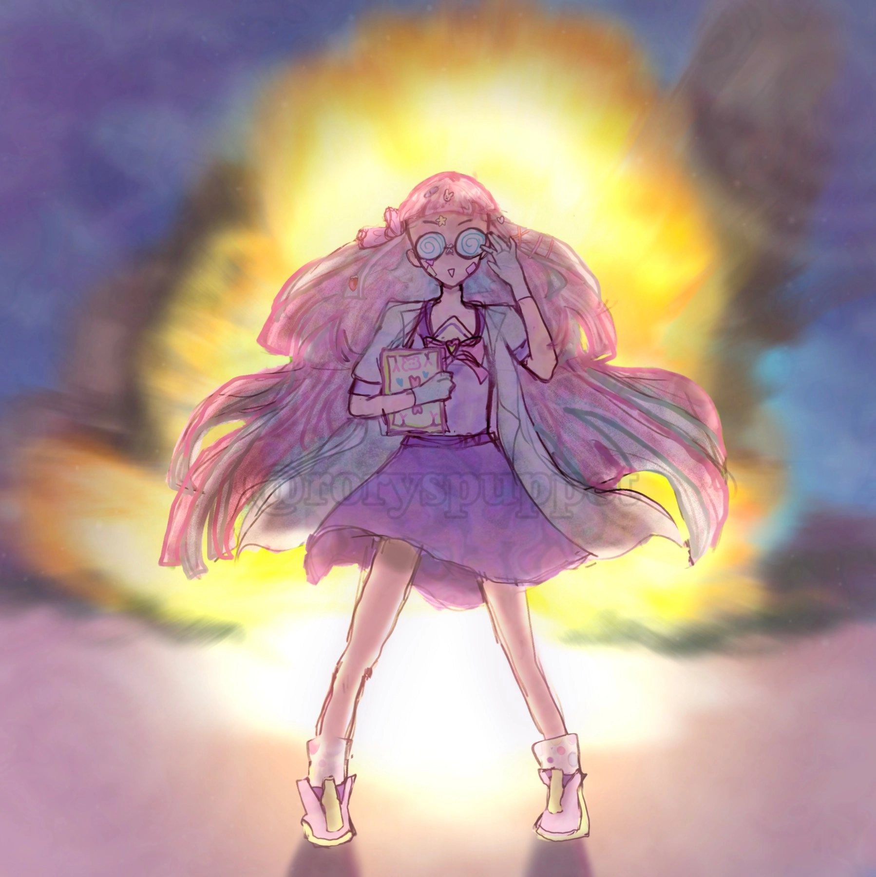 art raffle winner _piyorin_00 on insta, what i drew of her oc 😍