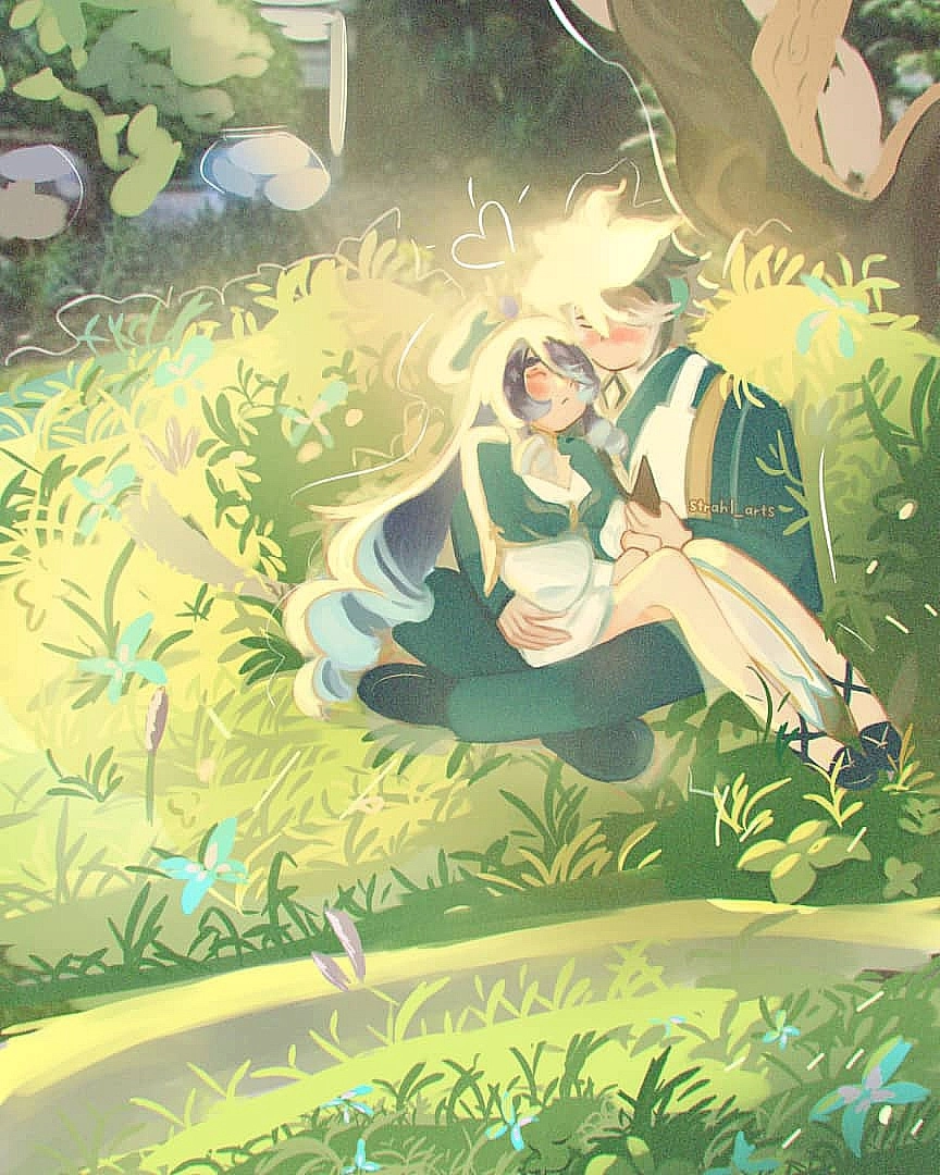 Ship drawing of Laytham from Genshin Impact. Character drawing, soft shaded :3