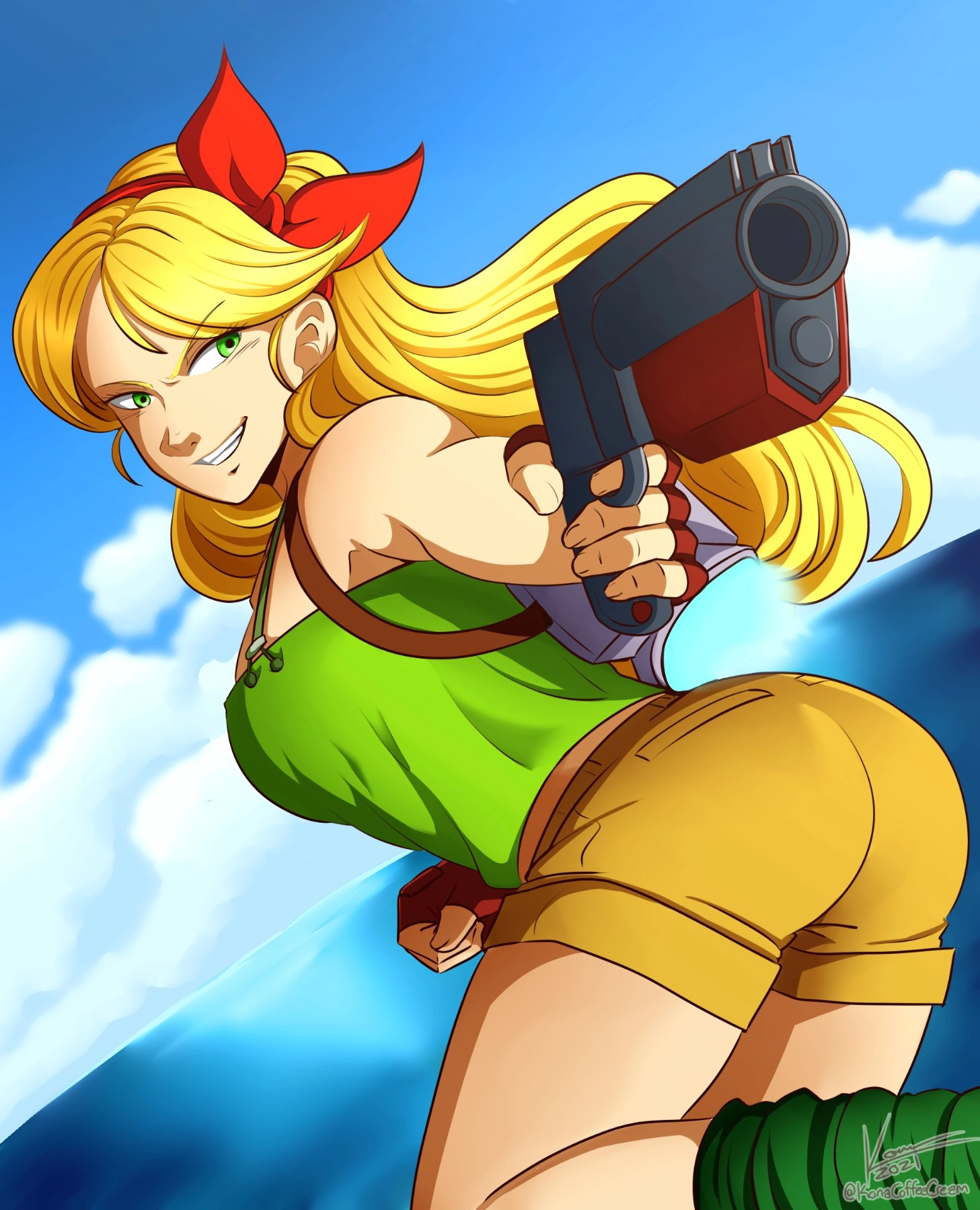 OLD FAN ART -- Launch came to Dragon Ball Legends in 2021, and I had to draw her because she's probably my favorite girl in all of DB. I might redraw this at some point.