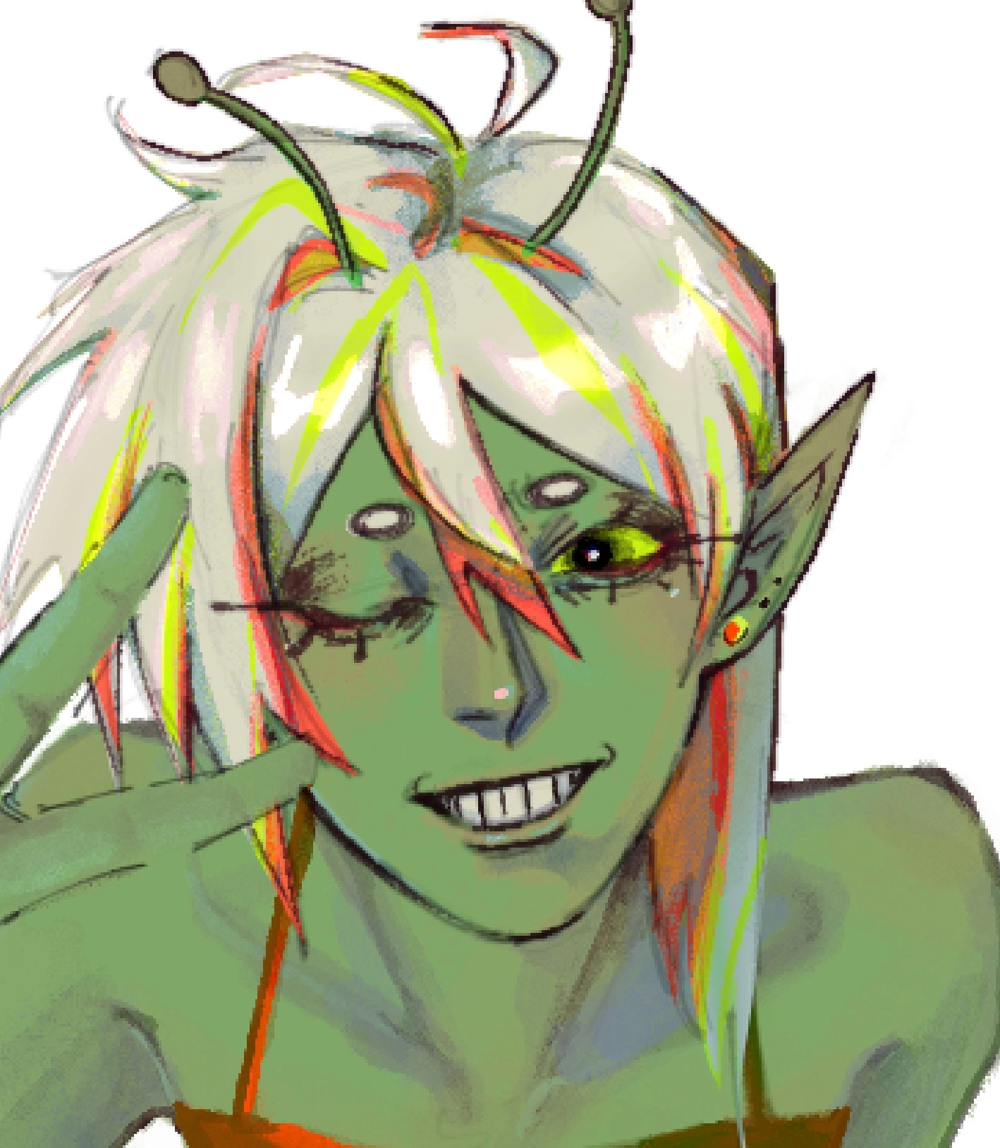 Doesn’t fit my artstyle that much but love her : )
👽👽