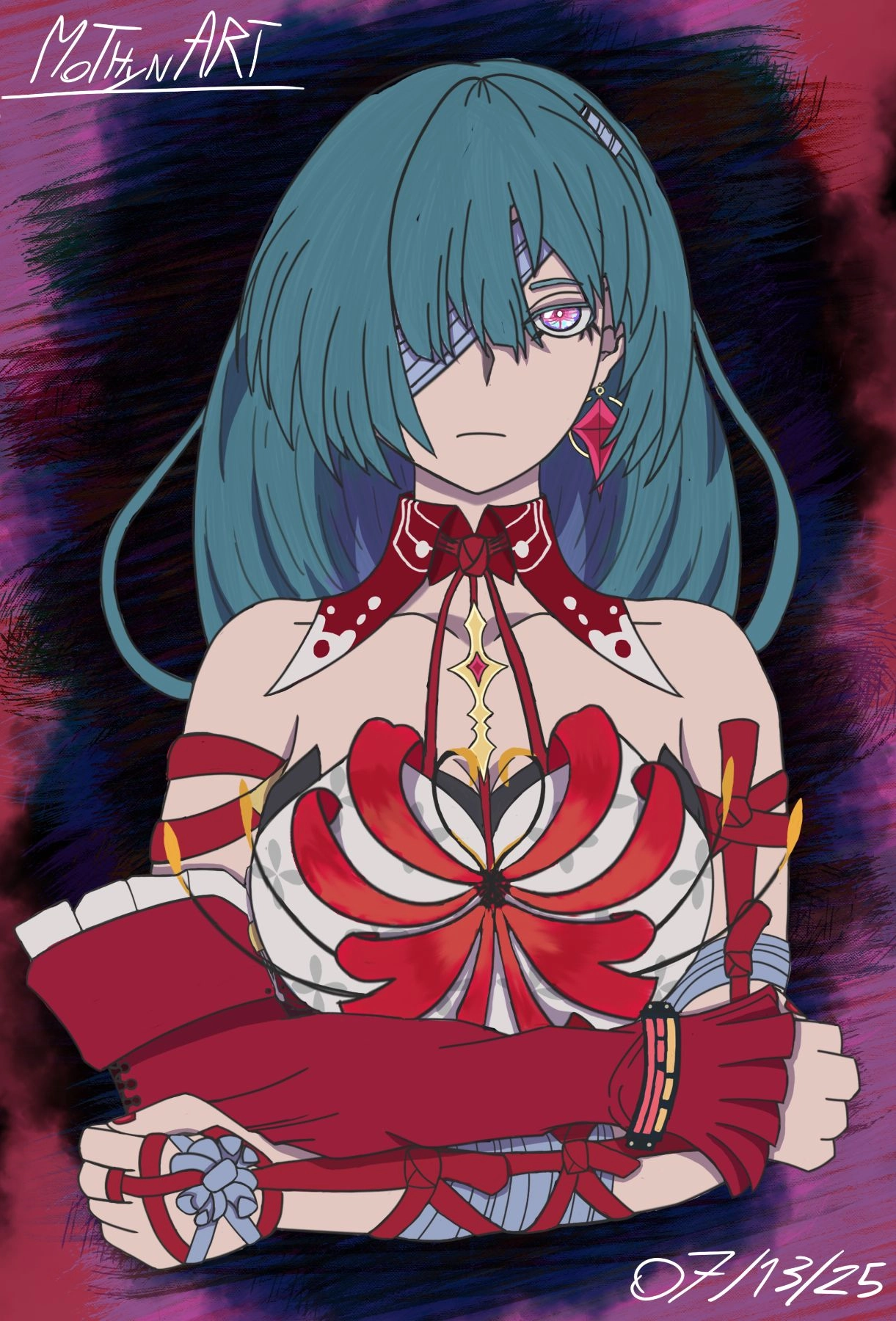 Phrolova from Wuthering Waves, crossing my fingers and hoping really hard i can get her within a reasonable amount of pulls ;w;