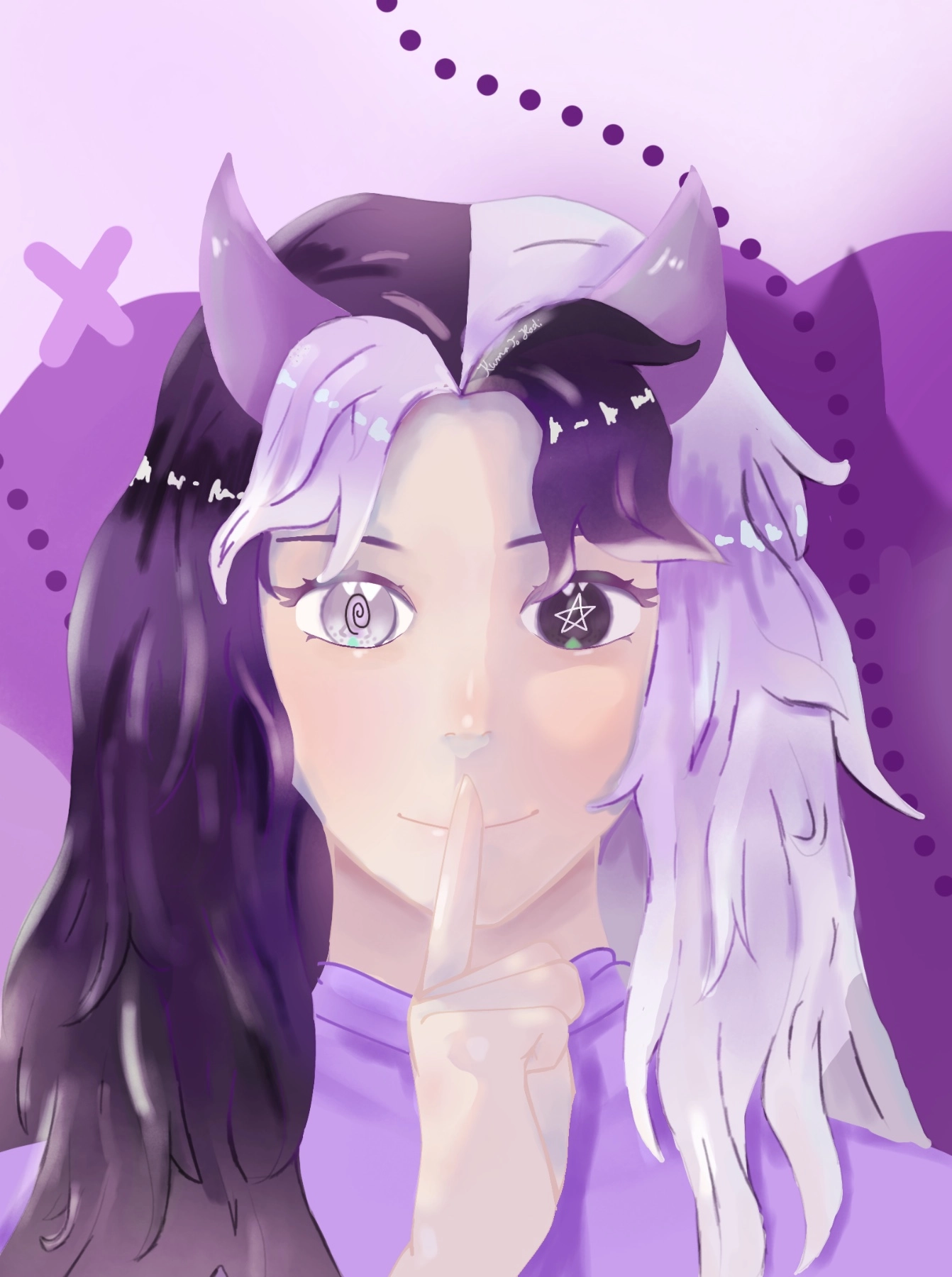                 へ  ♡       
         ૮  >  <) 
          /  ⁻  ៸|                                                                                      
     乀(ˍ, ل ل   
Attack me on Artfight! Kumo-to-hoshi