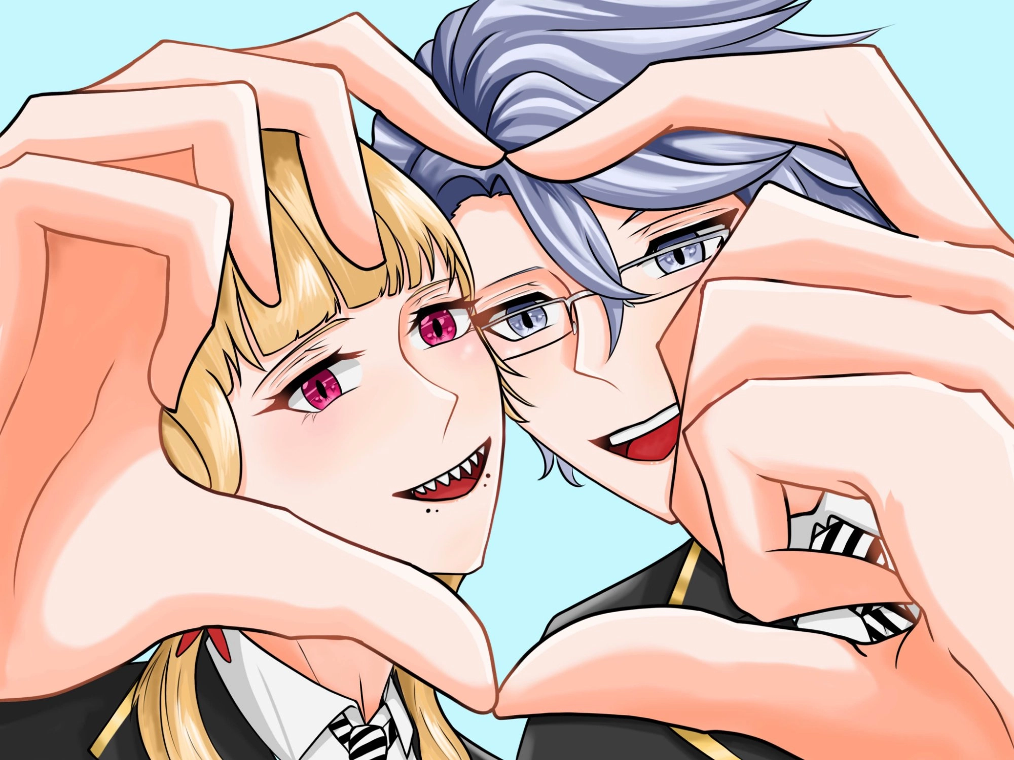 YCH finger hearts commission