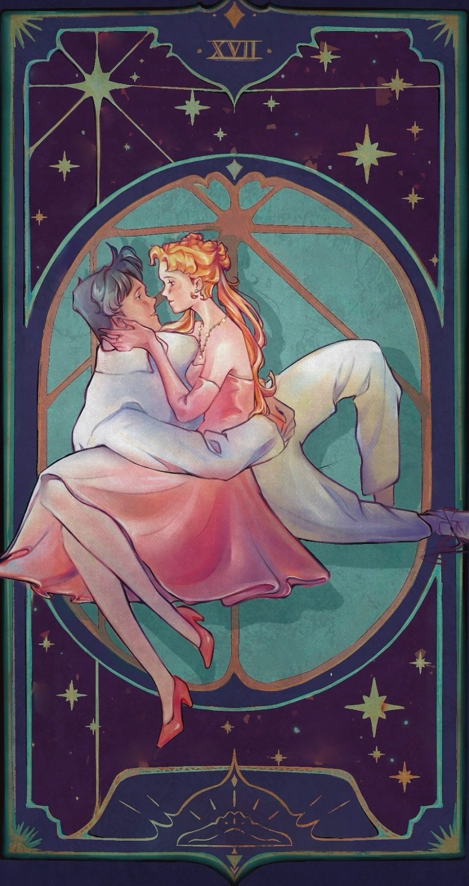 Usagi and Mamoru tarot card format💕