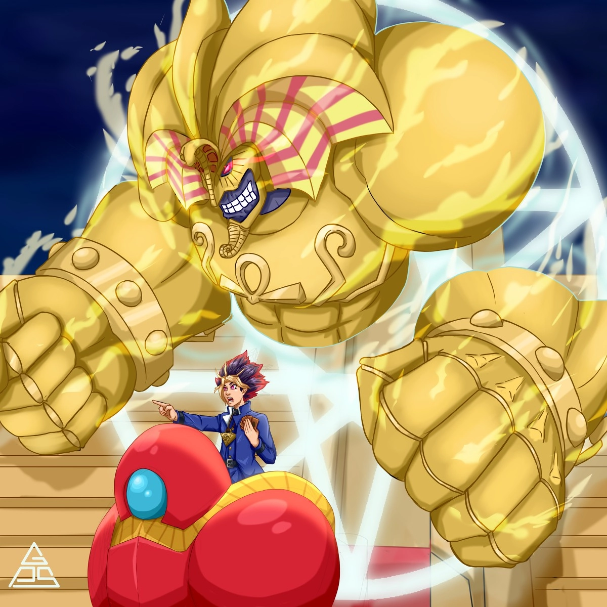 fanart Yugi Atem and Exodia 