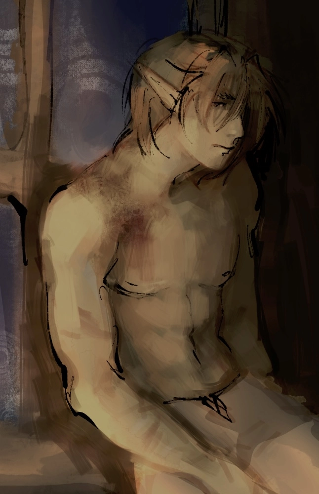 a little sketch of my dnd oc, delqwyn! i love him so so so much 