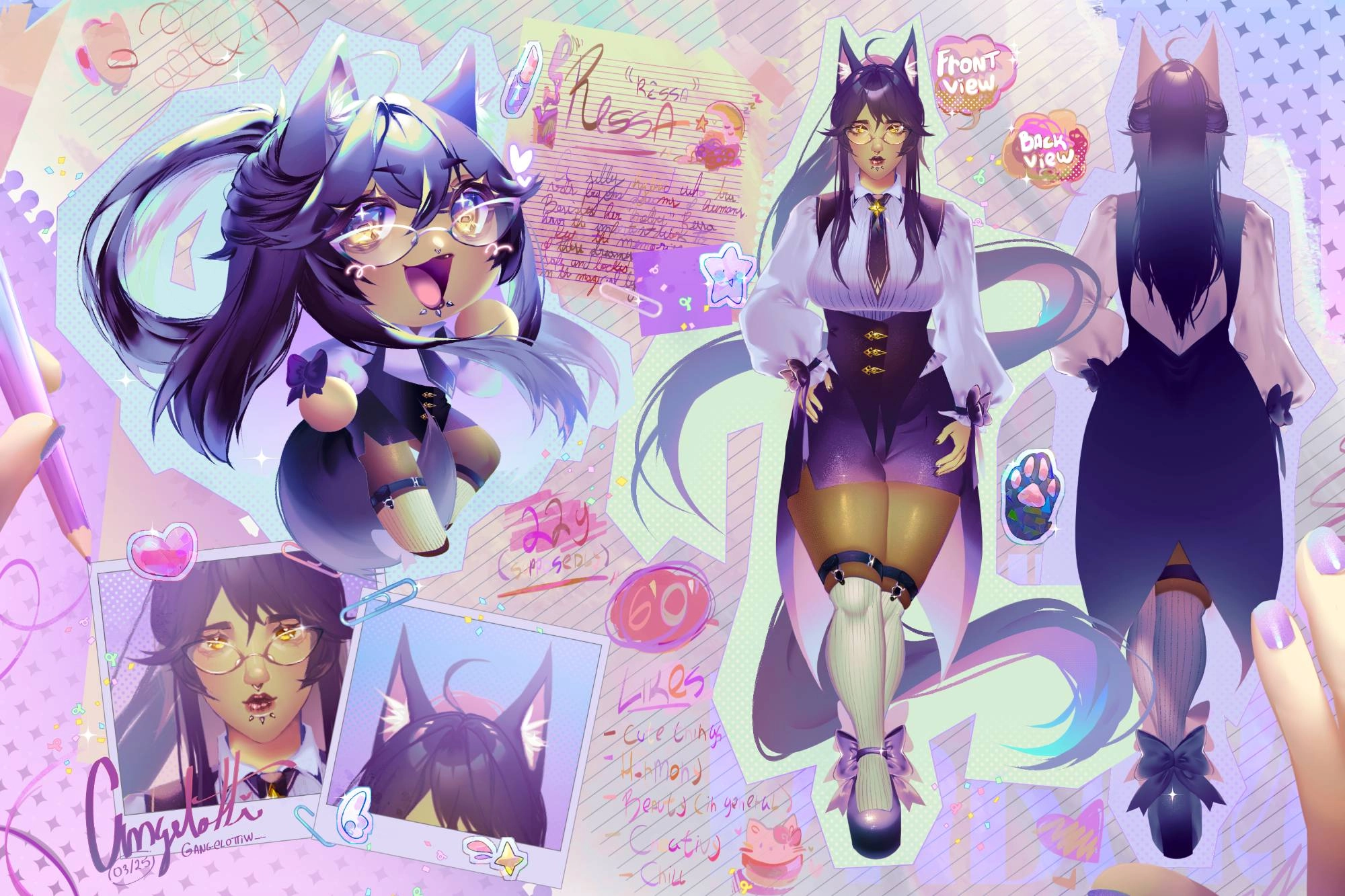 Refsheet character page of my OC Ressa! 🌟