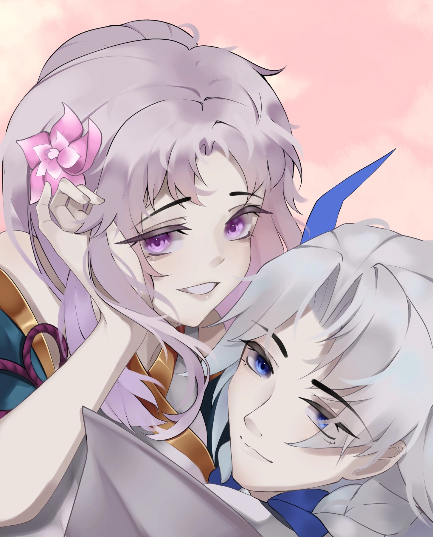 Yone and Lux! This was from a commission, I hope you like it~ 