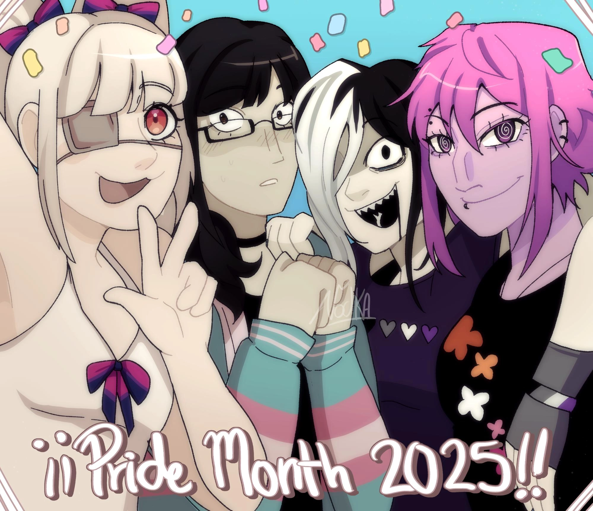 strange little worms' pride month 2025 artwork
i made this in june actually xP