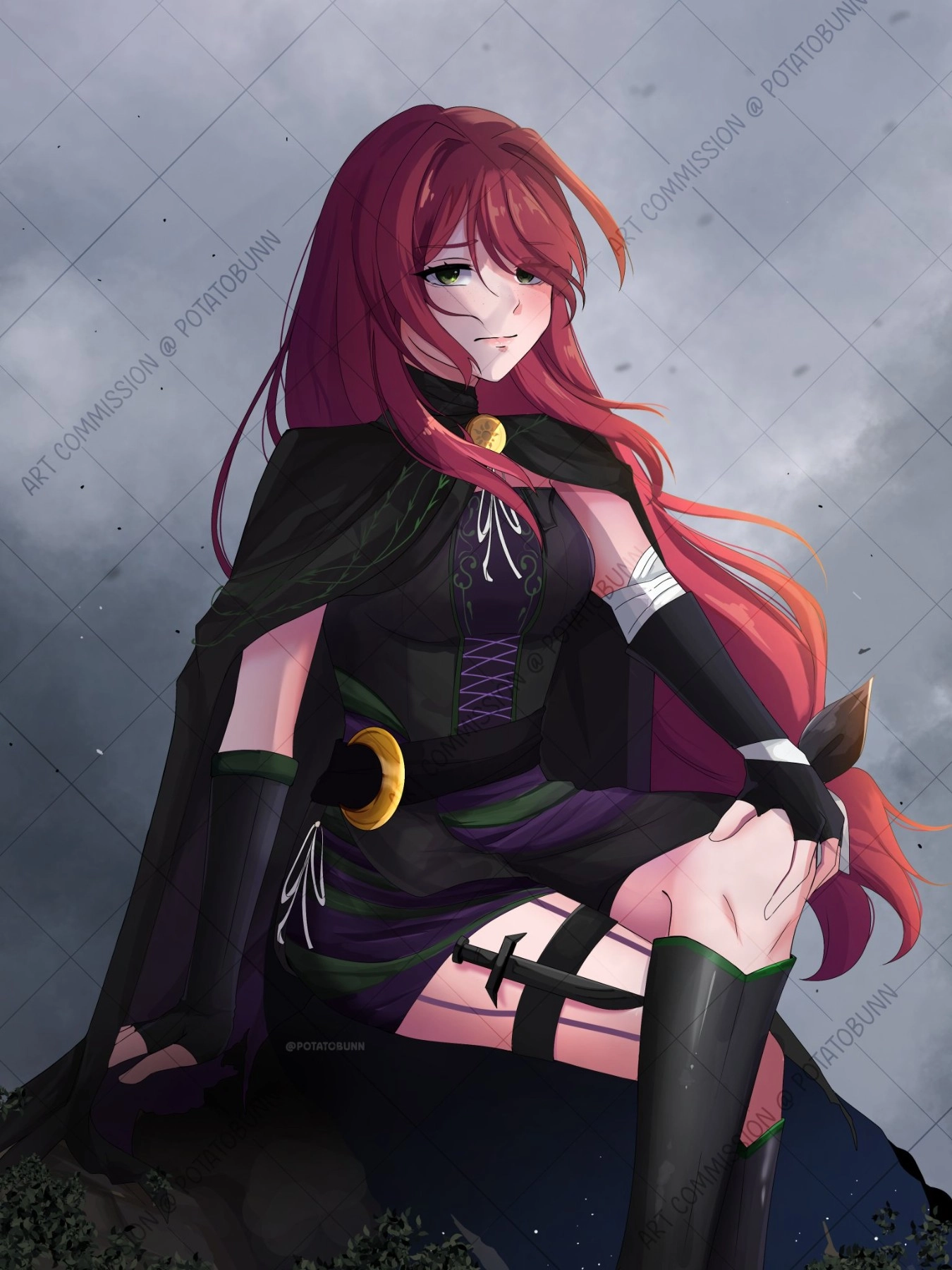 A commission i've done for a client i had before! This is their OC and i really really enjoy drawing her ><