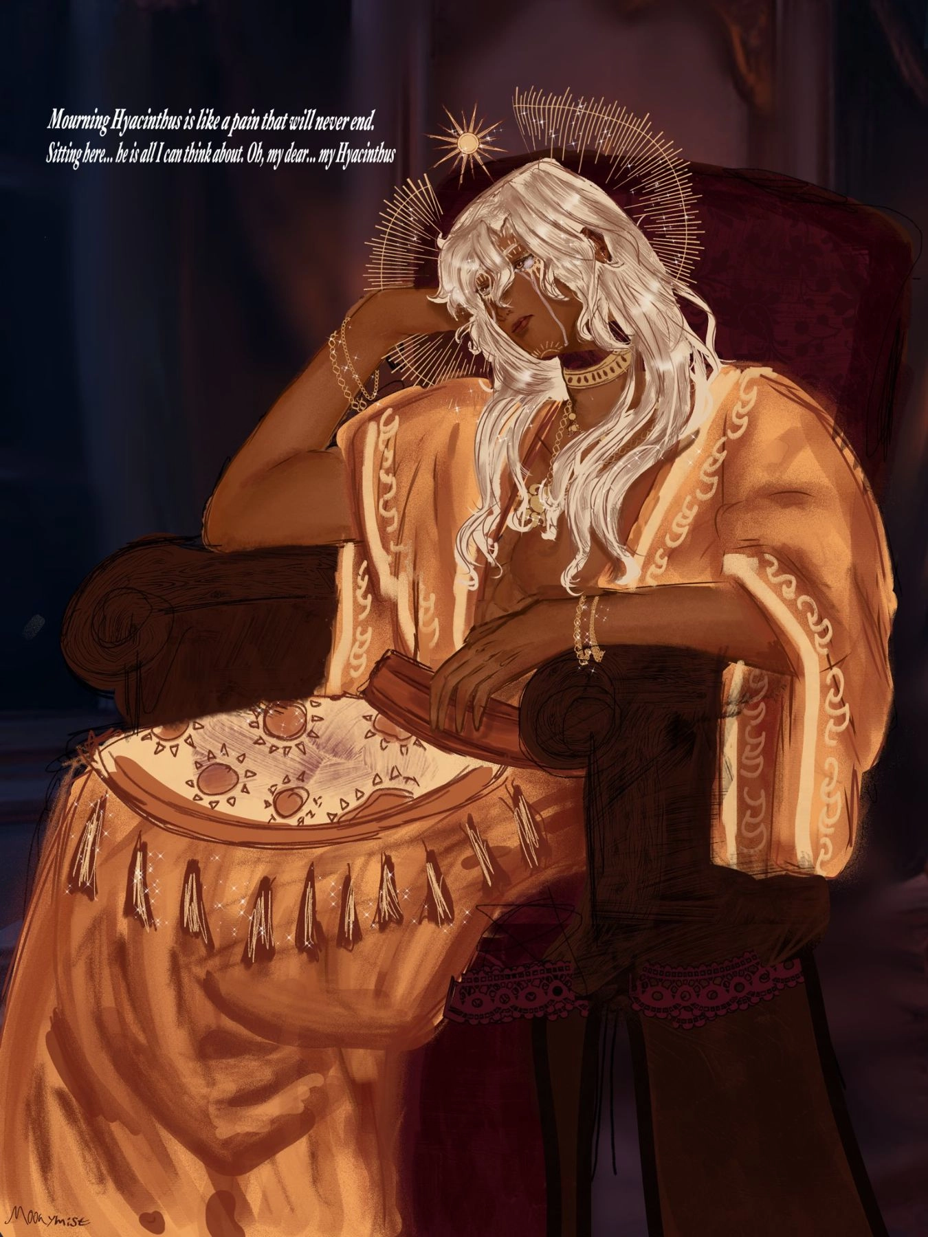 Apollo from Greek Mythology. I got lazy with the background, so blurred 3d one... like webtoon artists do🙏🏻

I have started using CSP, EHEHEHE