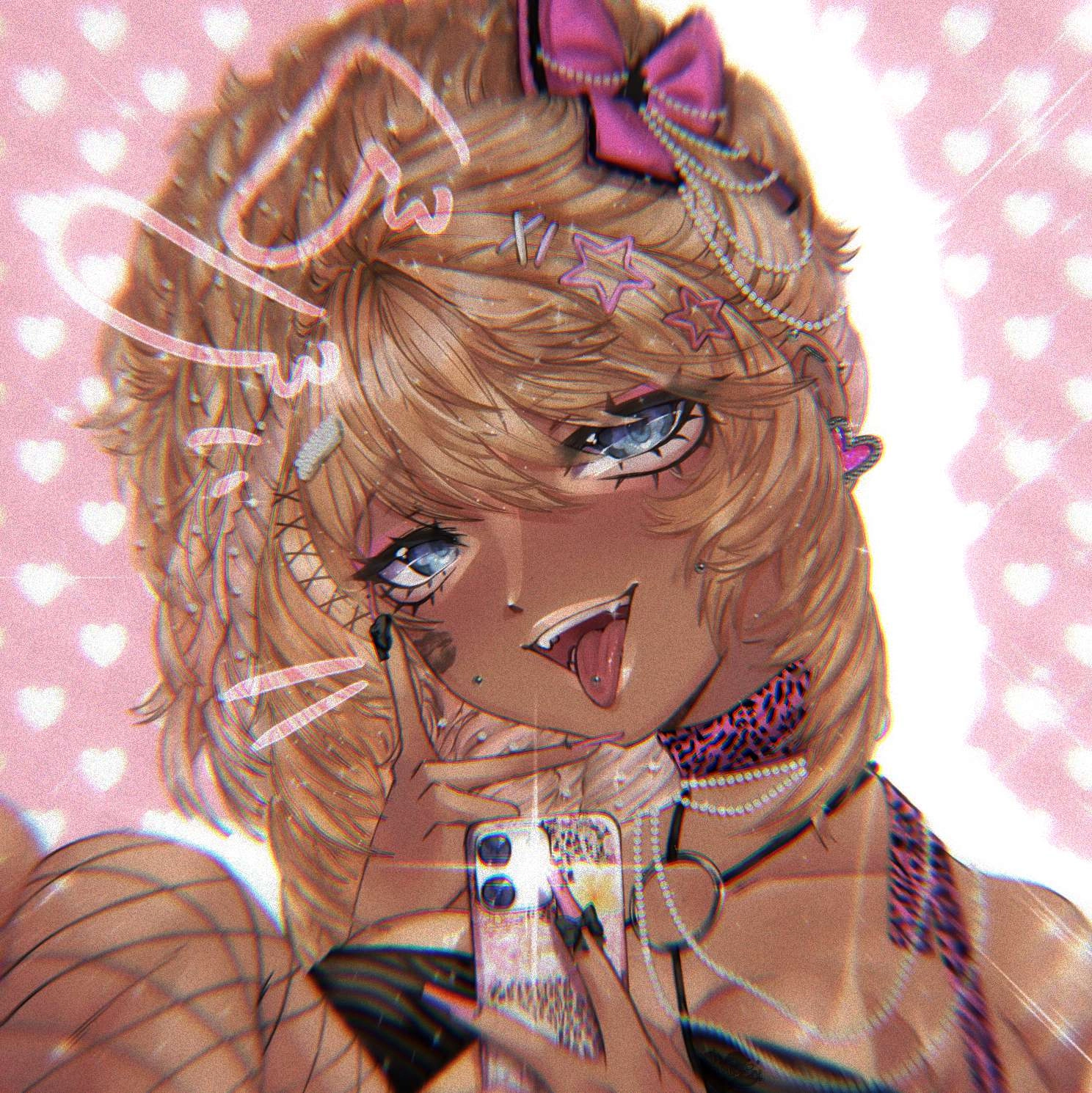 Illustration of a cute gyaru for my portfolio