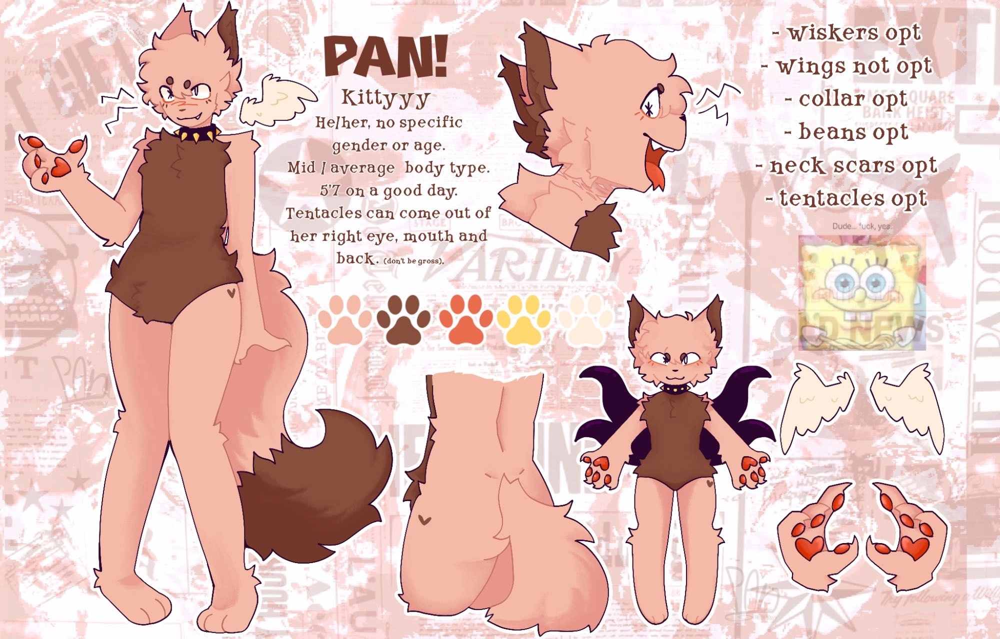 A red sheet created for my fursona