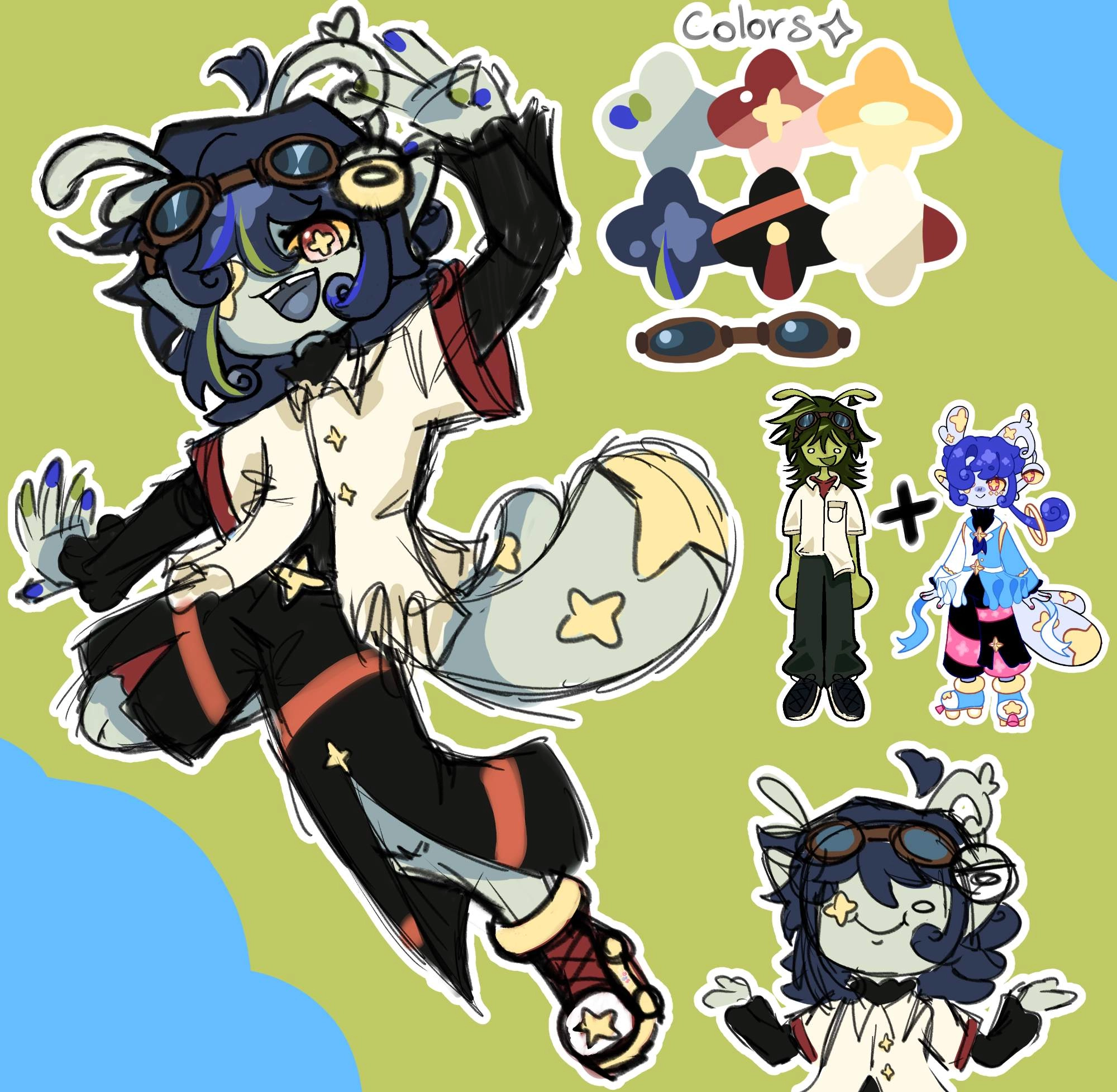 A small challenge I did with one of my best friends, we had to imagine a fusion between our two sonas and here's mine :D