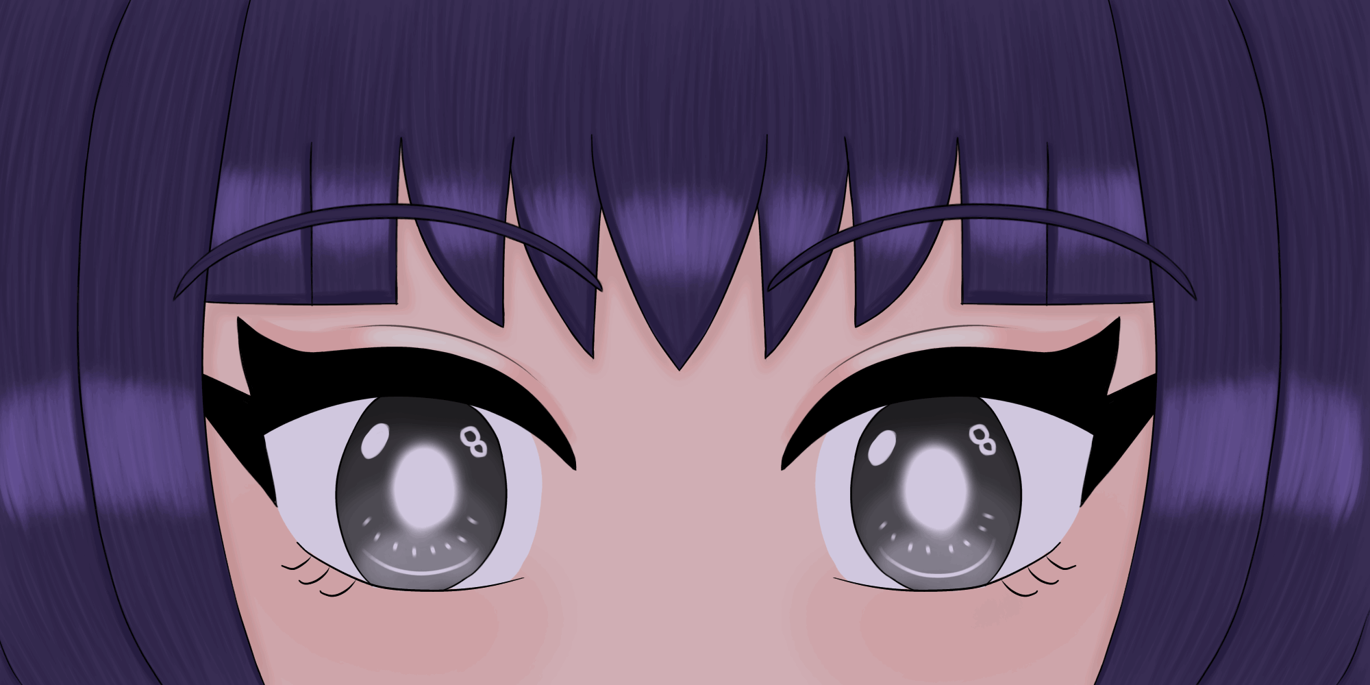 Winty animated blinking eye banner art
