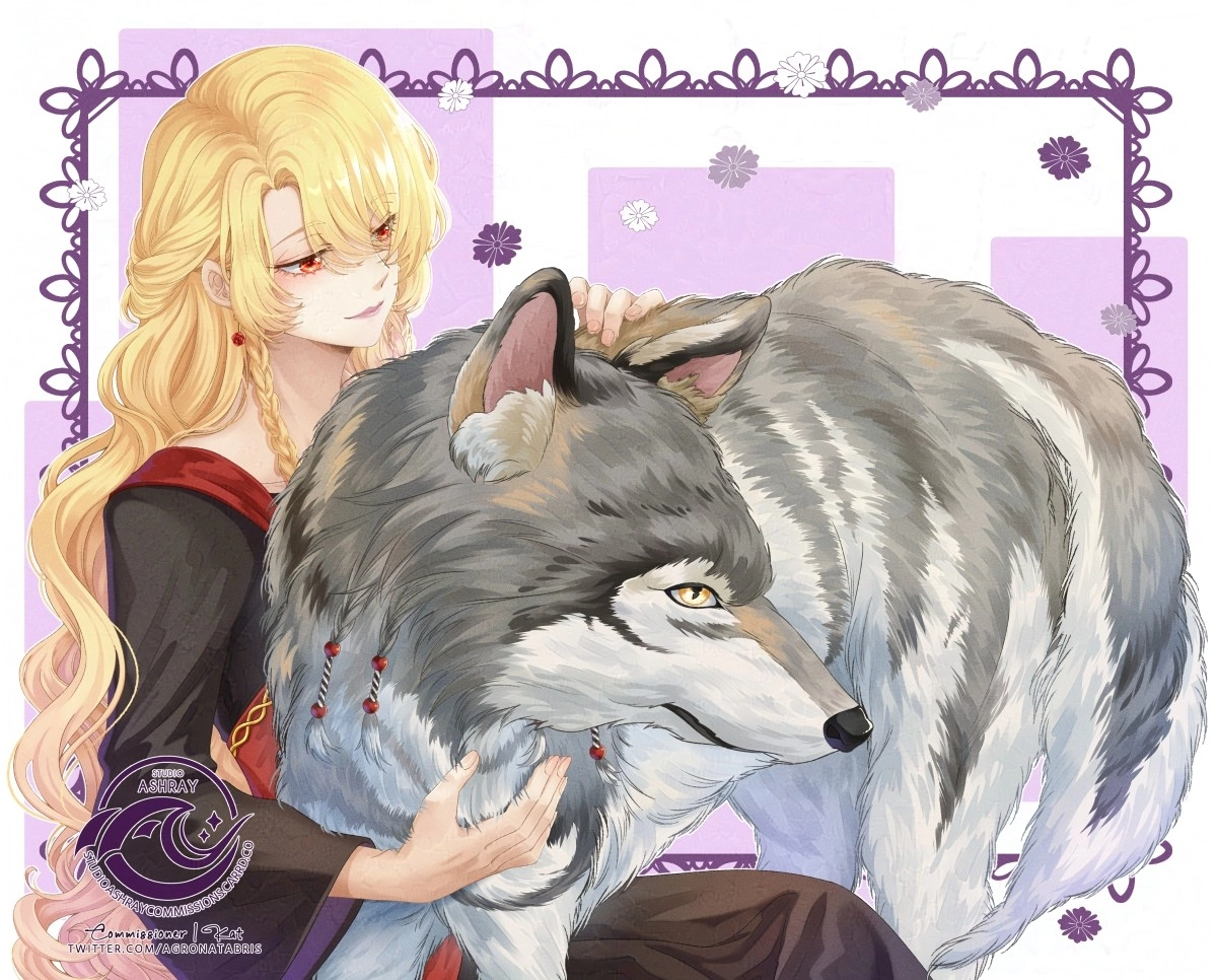 Kat's elegant OCs. Close companions, Riona and Hestia.

Character Portrait: Pearl Style
Halfbody with Monotone Background
Completed CM for Kat | Bsky: @agronatabris.bsky.social