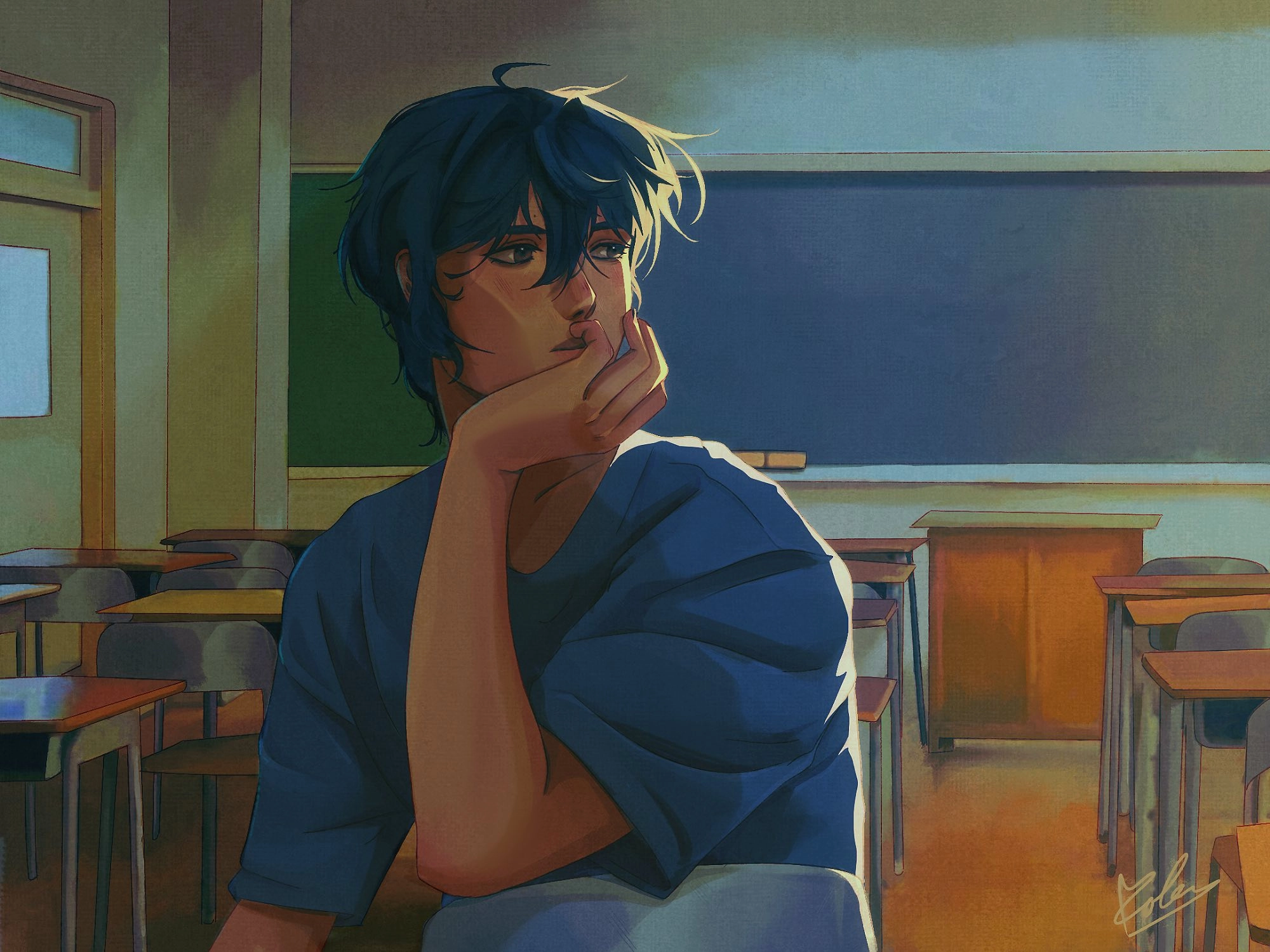 Drawing of my oc Silas!