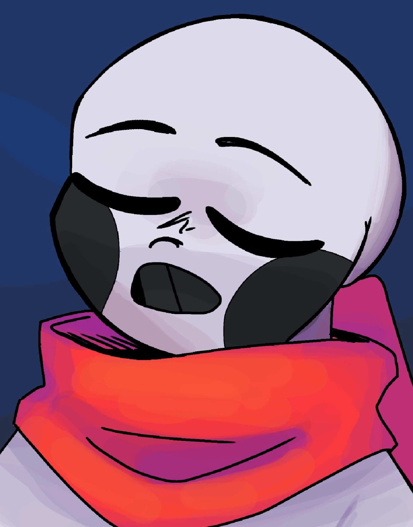 My bean- he's like- an upper old OC that I still love and redesigned- can ya guess where he's from? 👁️👁️
Obviously- but yis-

