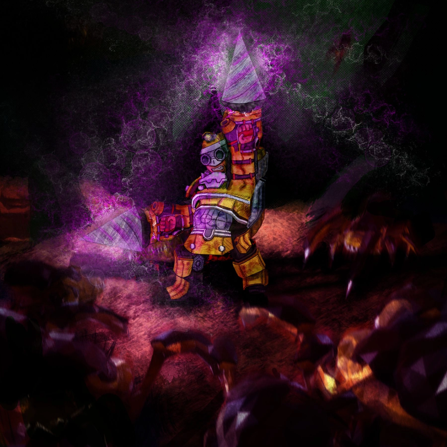 Driller from Deep rock galactic X Tengen Toppa Gurren Lagann 
