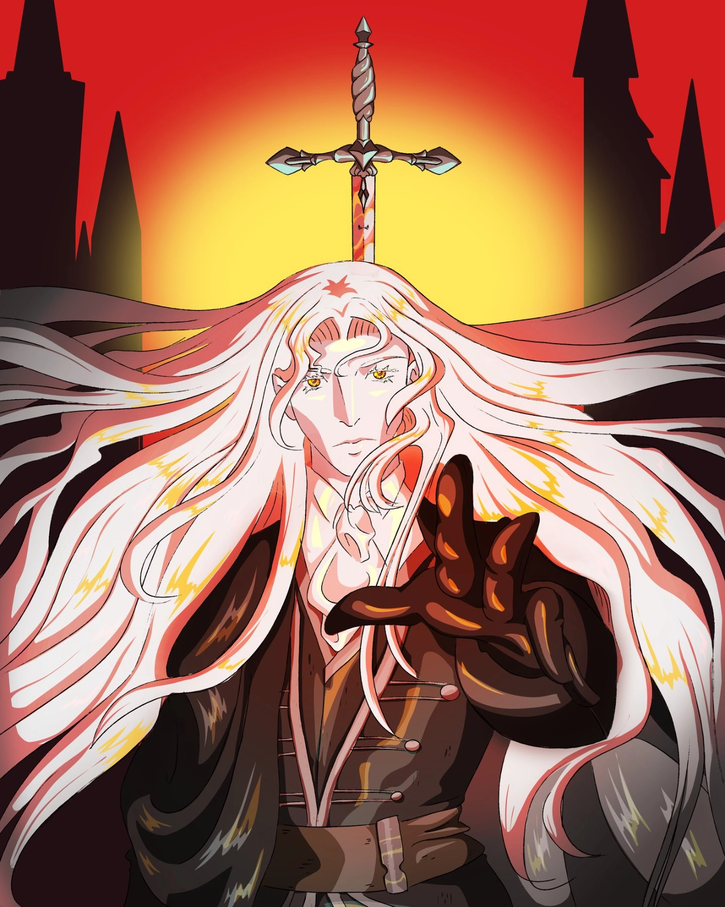 I'm OPEN FOR COMMISSIONS! Yippie! Here's a beautiful Alucard to celebrate 🙌 