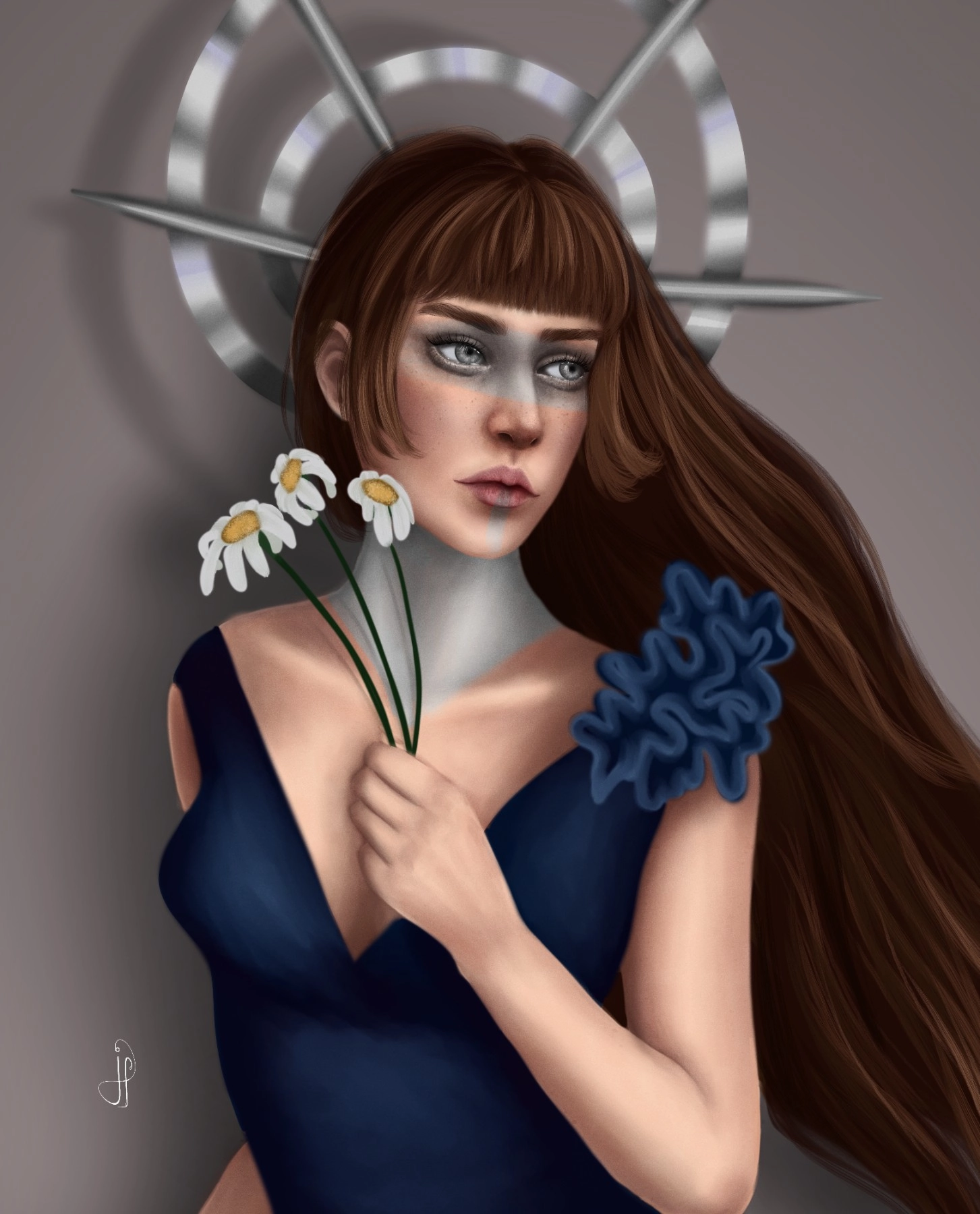 Meet Celestia 💙 I made her based on a friend's challenge (3 pics, a drawing) and I really loved the result! I hope someday write a lore for her 