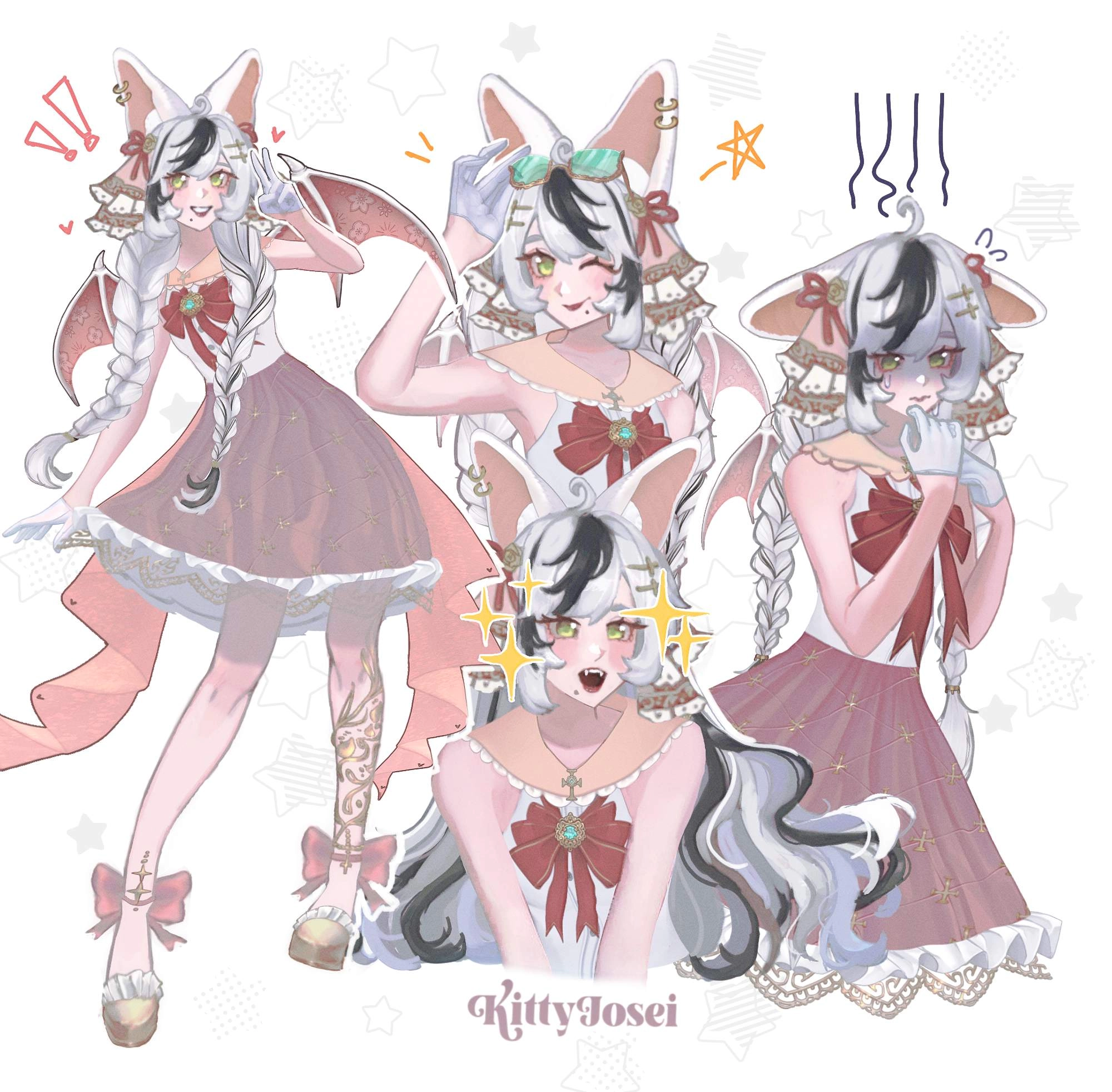 My vtuber model character expressions sheet